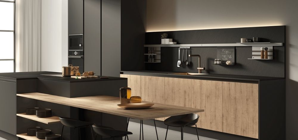 7 ideas para tener un estilo de cocina negra y dorada moderna