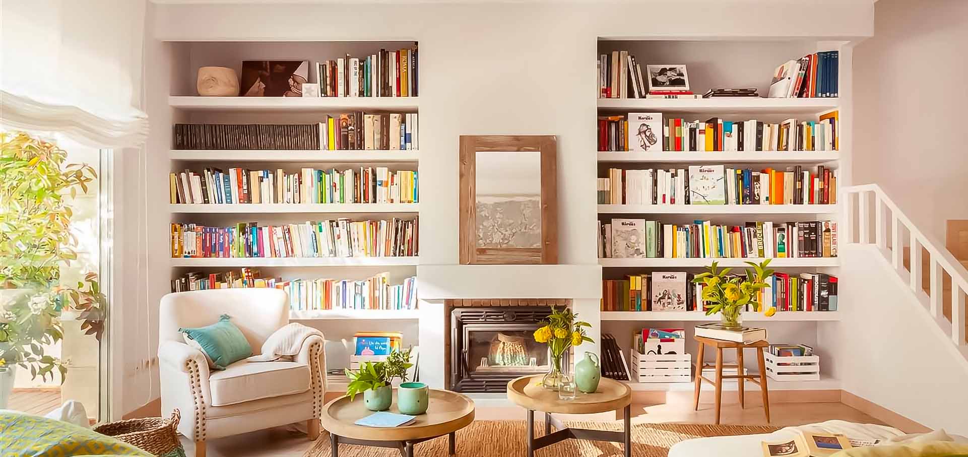 Estantería para libros, moderna estantería pequeña para espacios