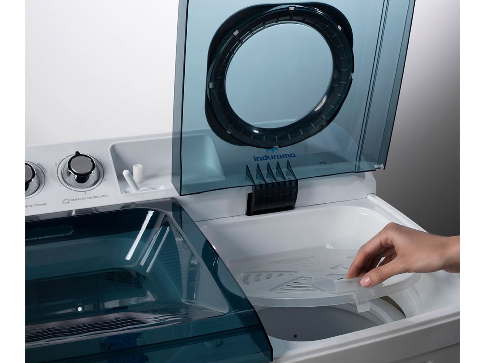 Lavadora Semi Automatica Doble Tina 13 KG Indurama