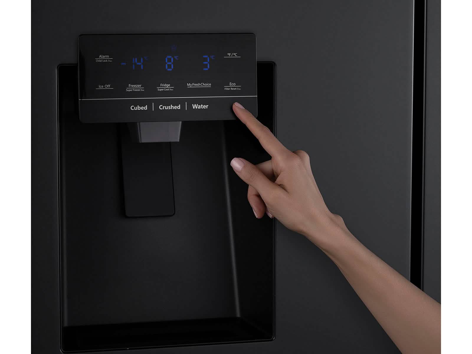 Refrigeradora Cross Door Negra RI-885I Indurama