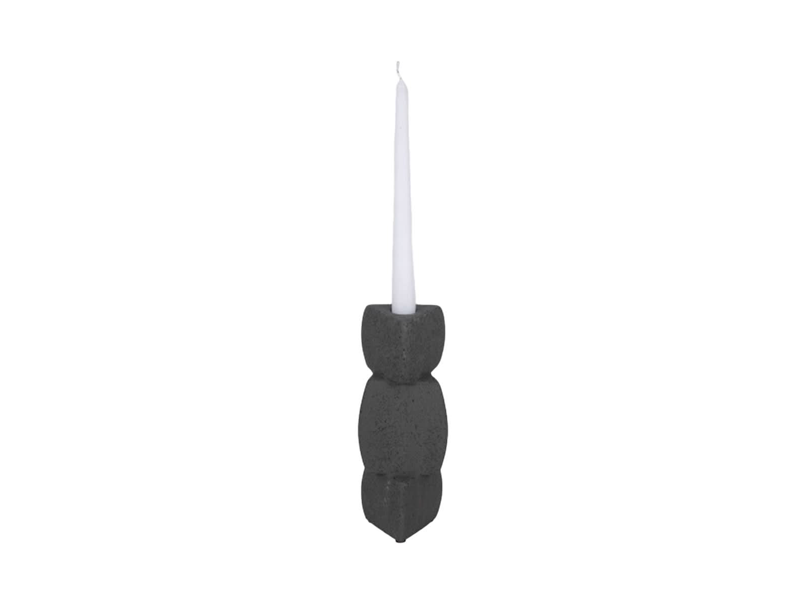 Candelabro Blanco Negro Glaze