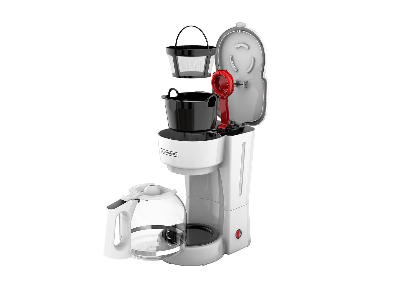 Cafetera Blanca 12 Tazas Sistema Goteo Black & Decker