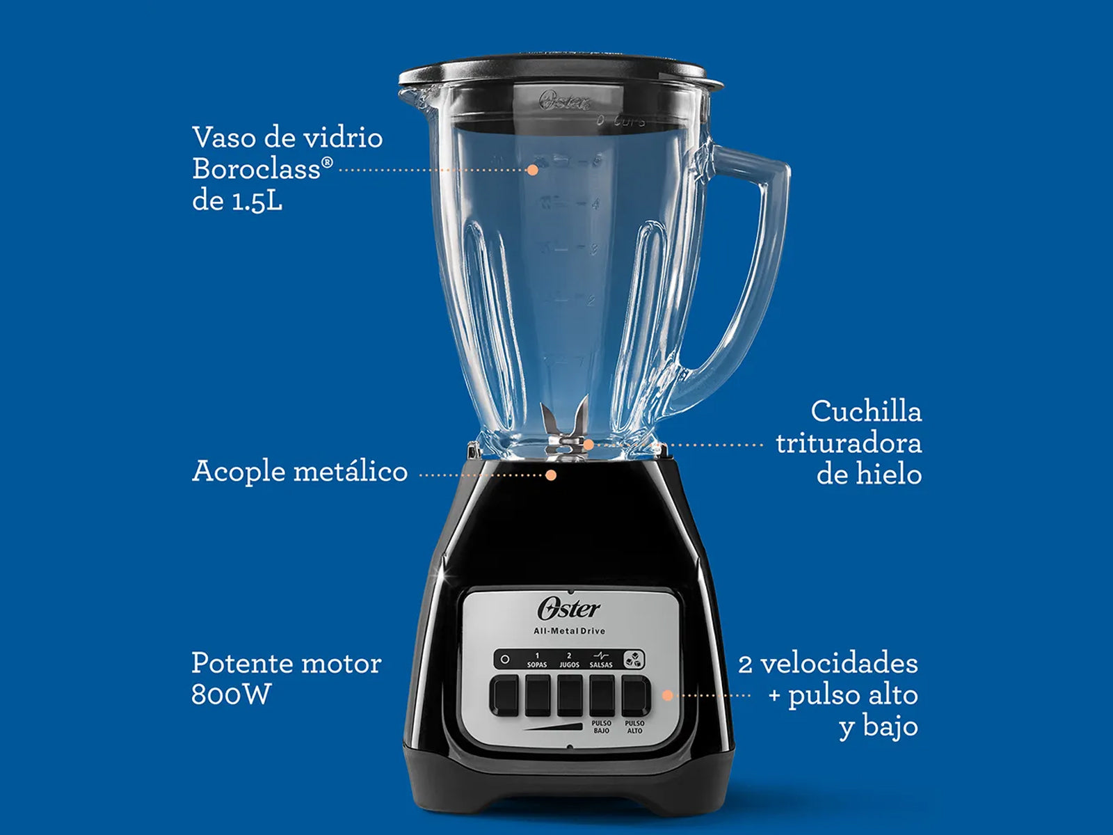 Licuadora Oster BLSTKAG-BPB-013 C/Negro