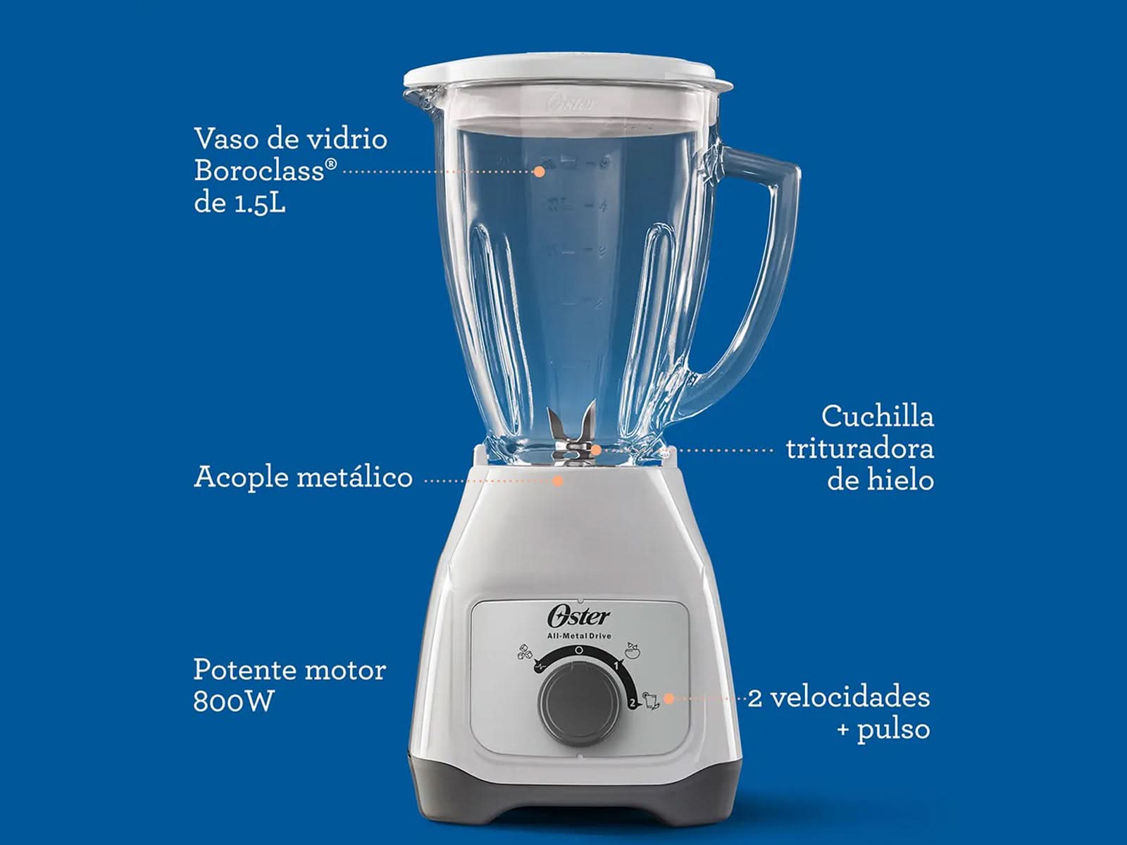 Licuadora Oster C/Blanco