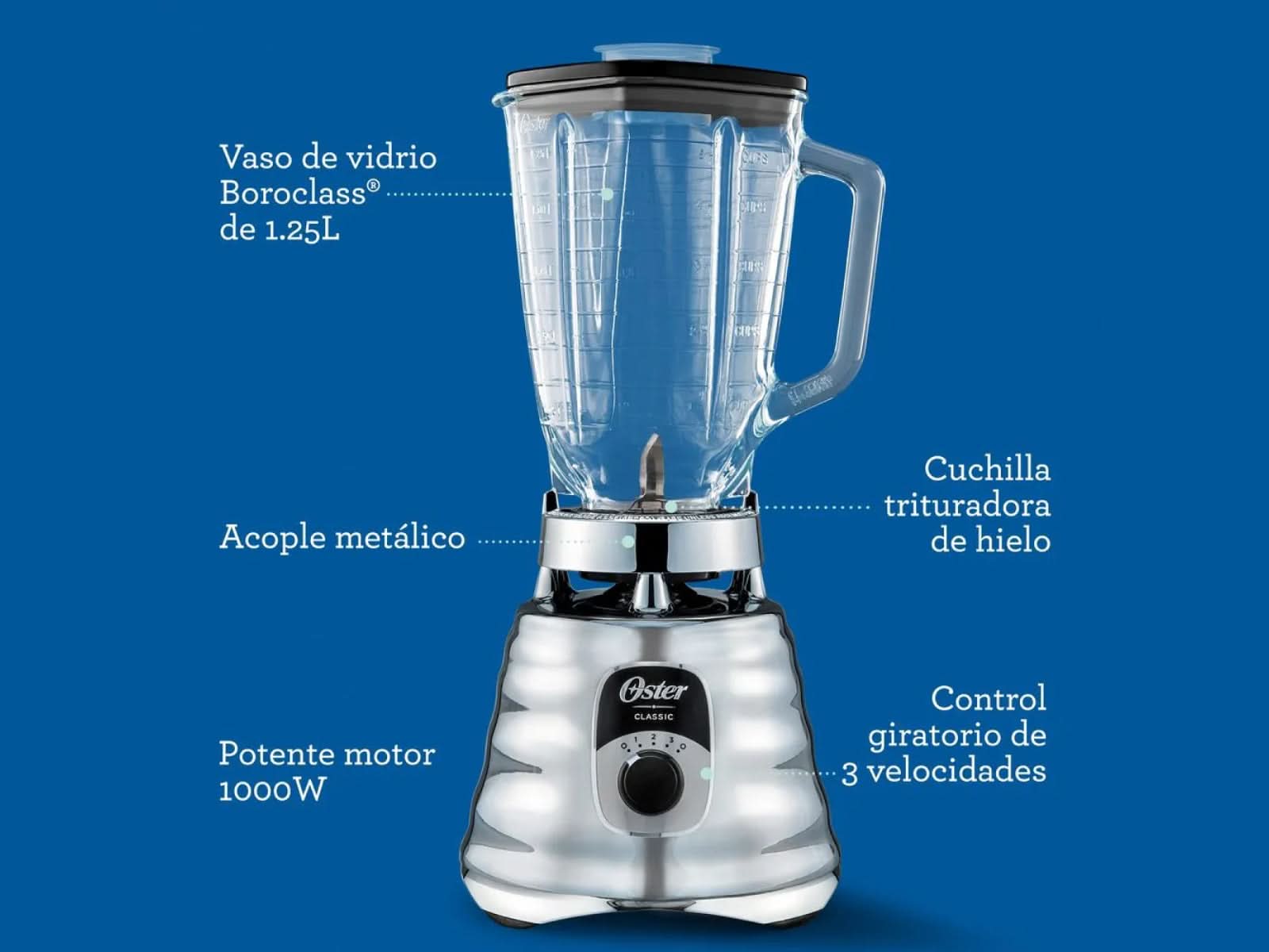 Licuadora Clasica Oster 3 Velocidades