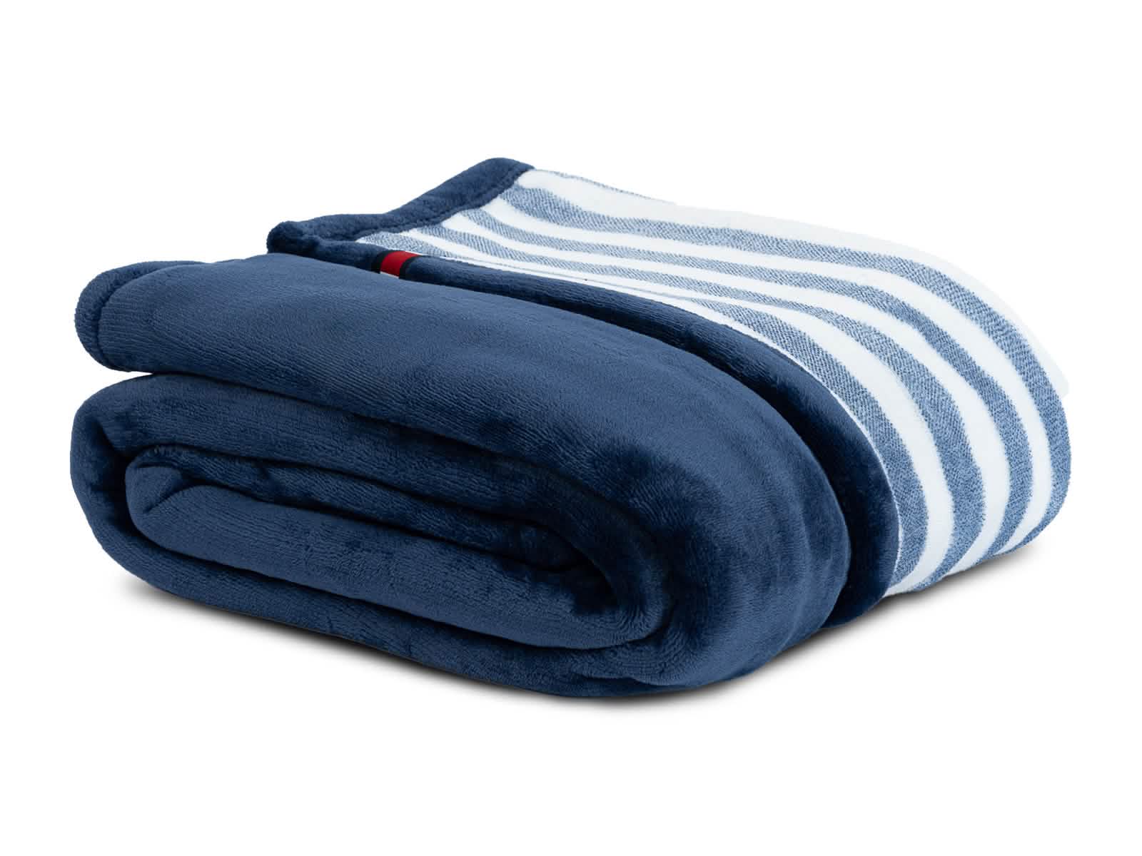 Manta Tommy Hilfiger #Color_Lineas Azules Blancas