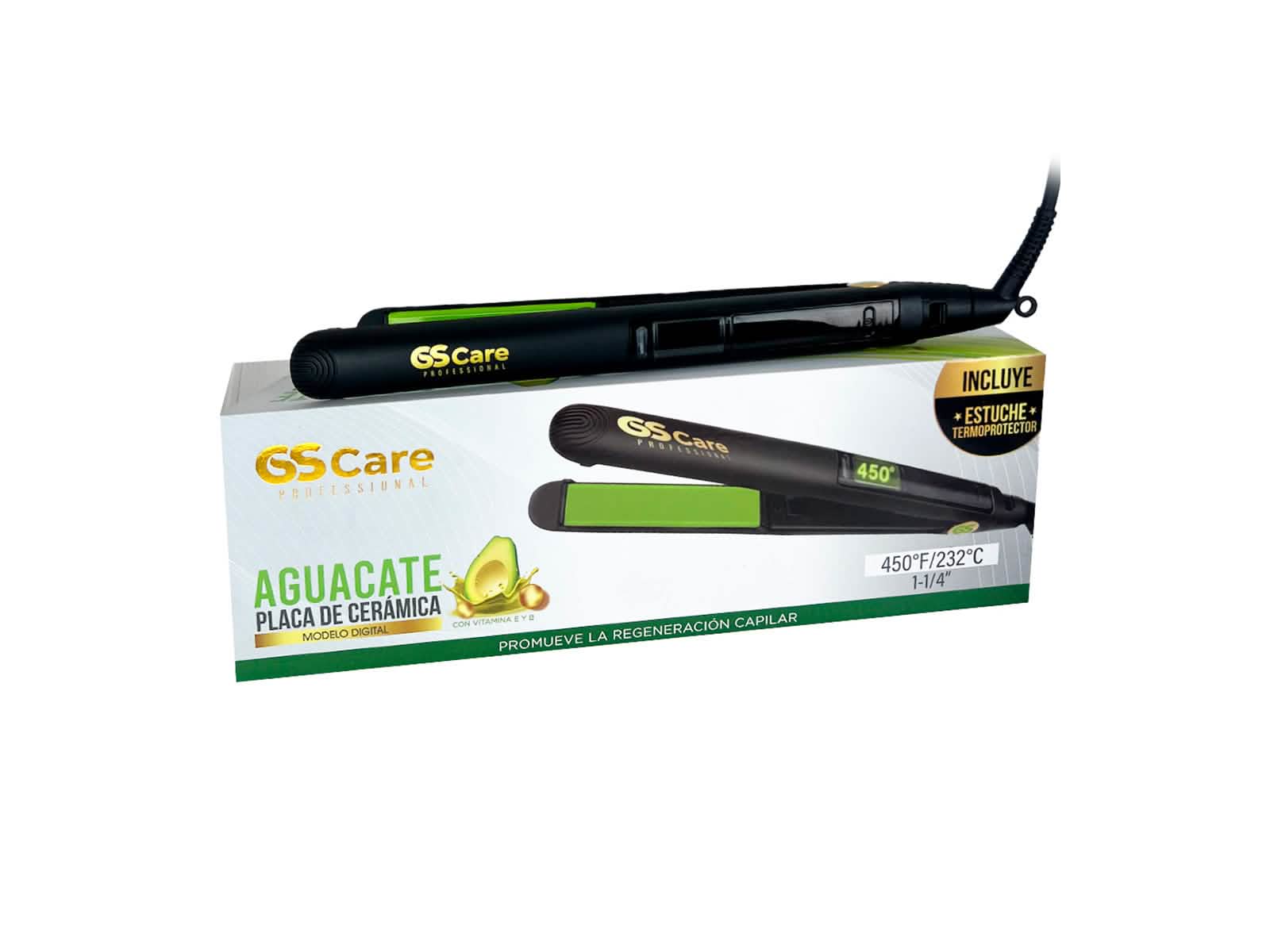 Plancha Profesional con Placa de Aguacate Gs Care