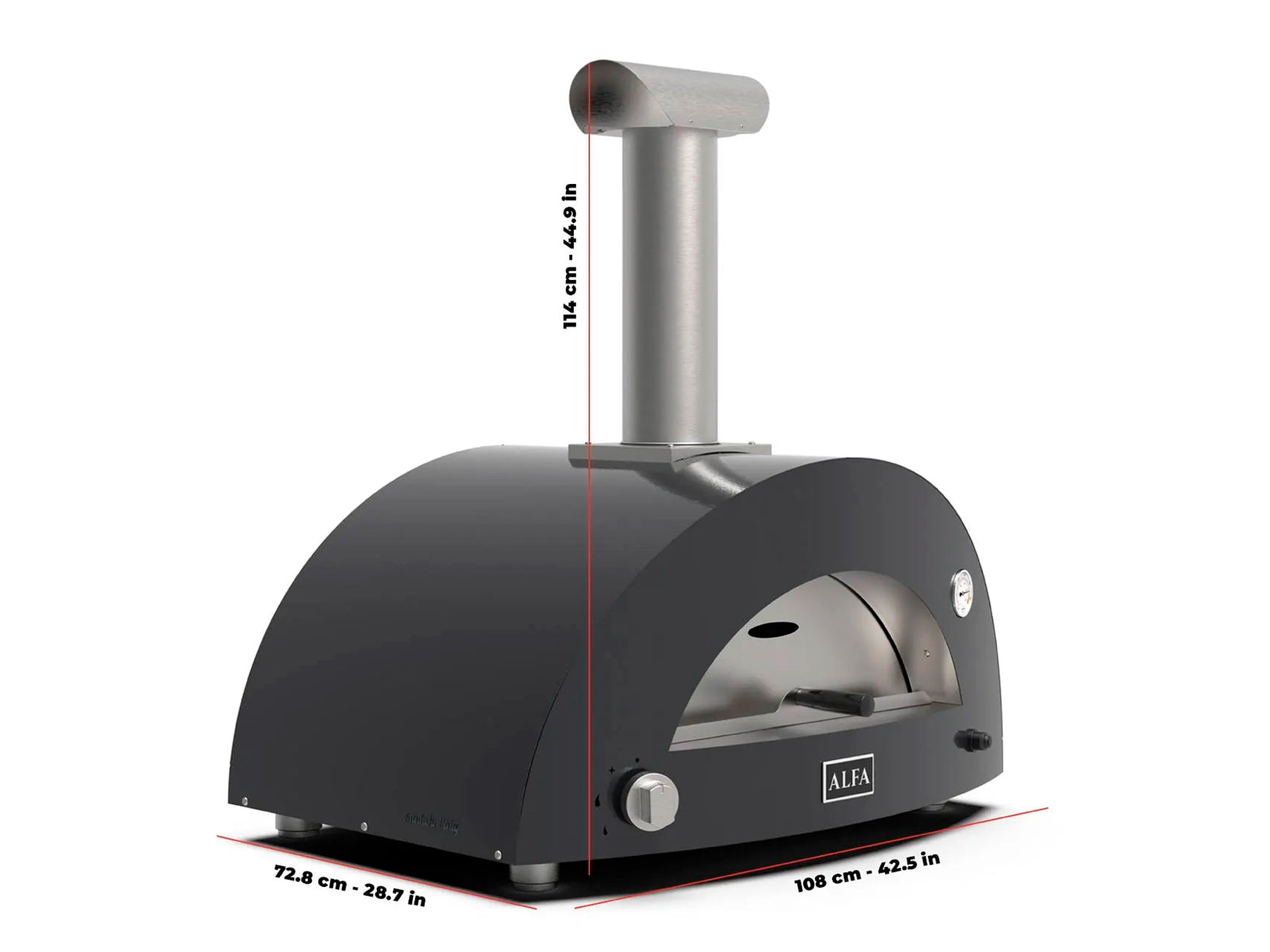 Horno Moderno 3 Pizzas a Gas Alfa Forni