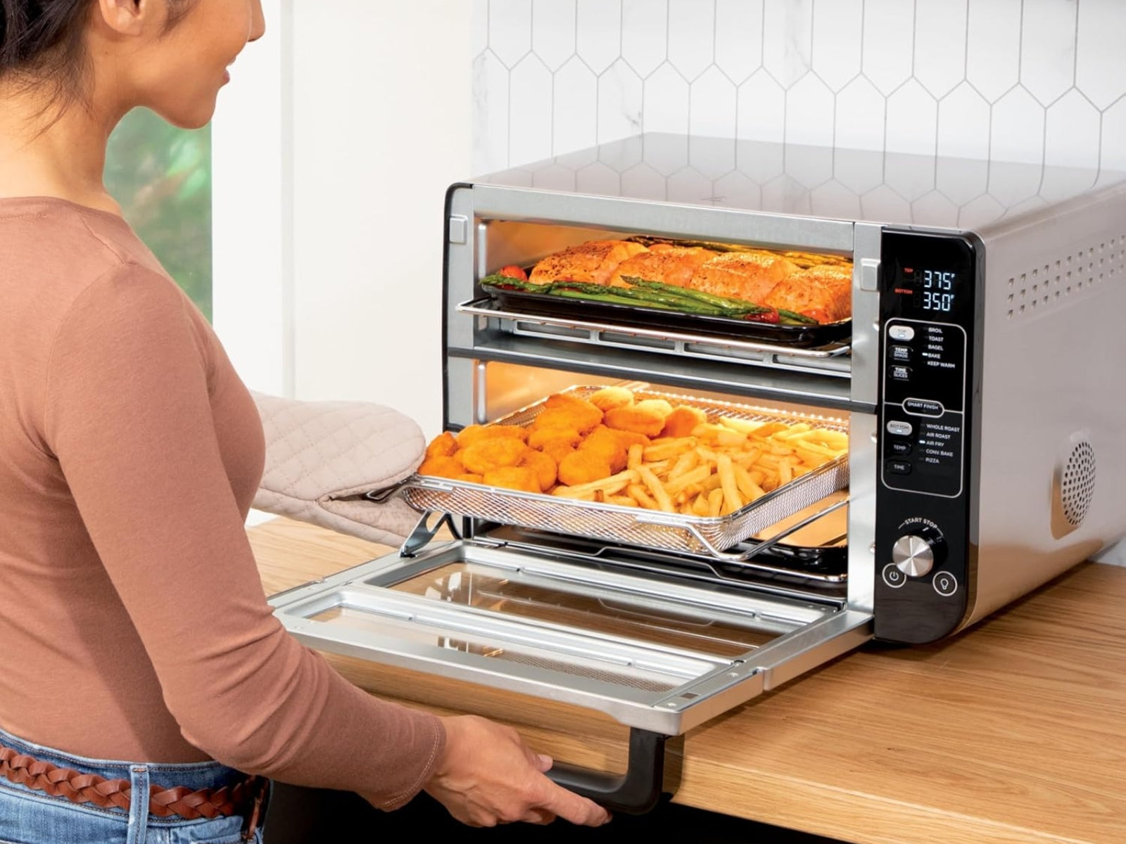 Horno doble FlexDoor Open Box Ninja