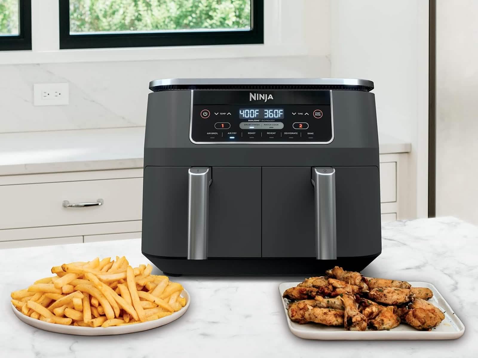 Freidora Doble Canasta 8 Litros Ninja