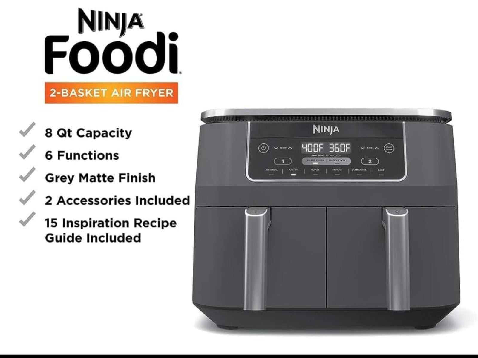 Freidora Dos Canastas Ninja