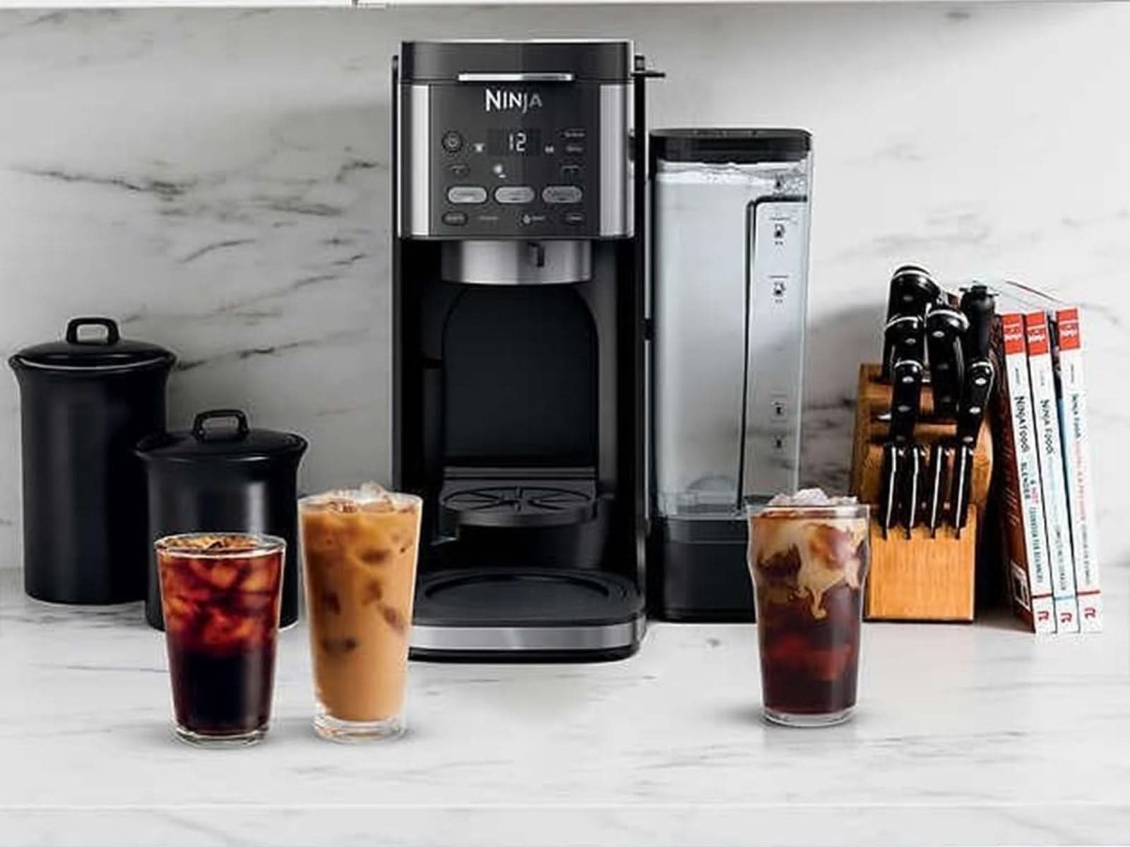 Cafetera Doble Negra Ninja Open Box