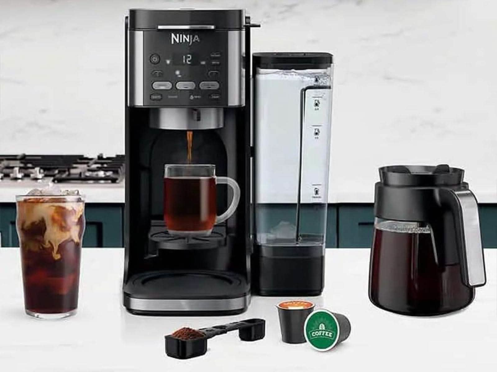 Cafetera Doble Negra Ninja Open Box