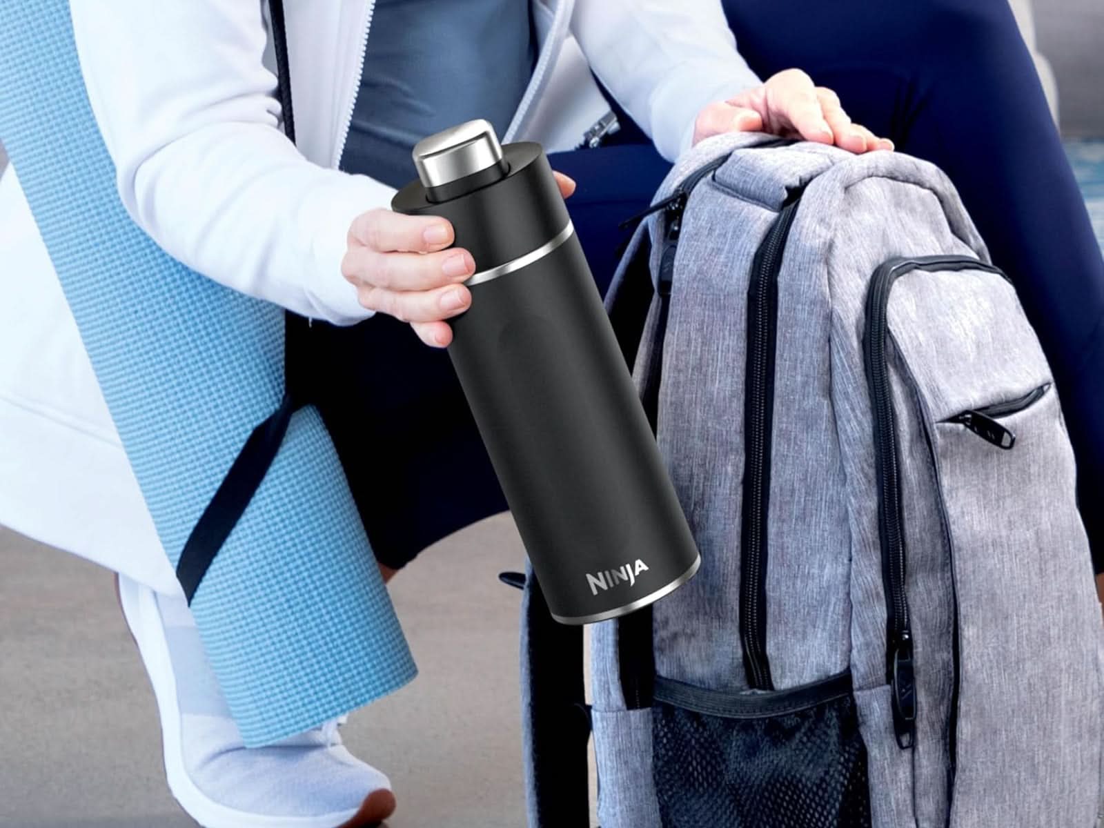 Botella de Agua 532 ml Ninja Negro