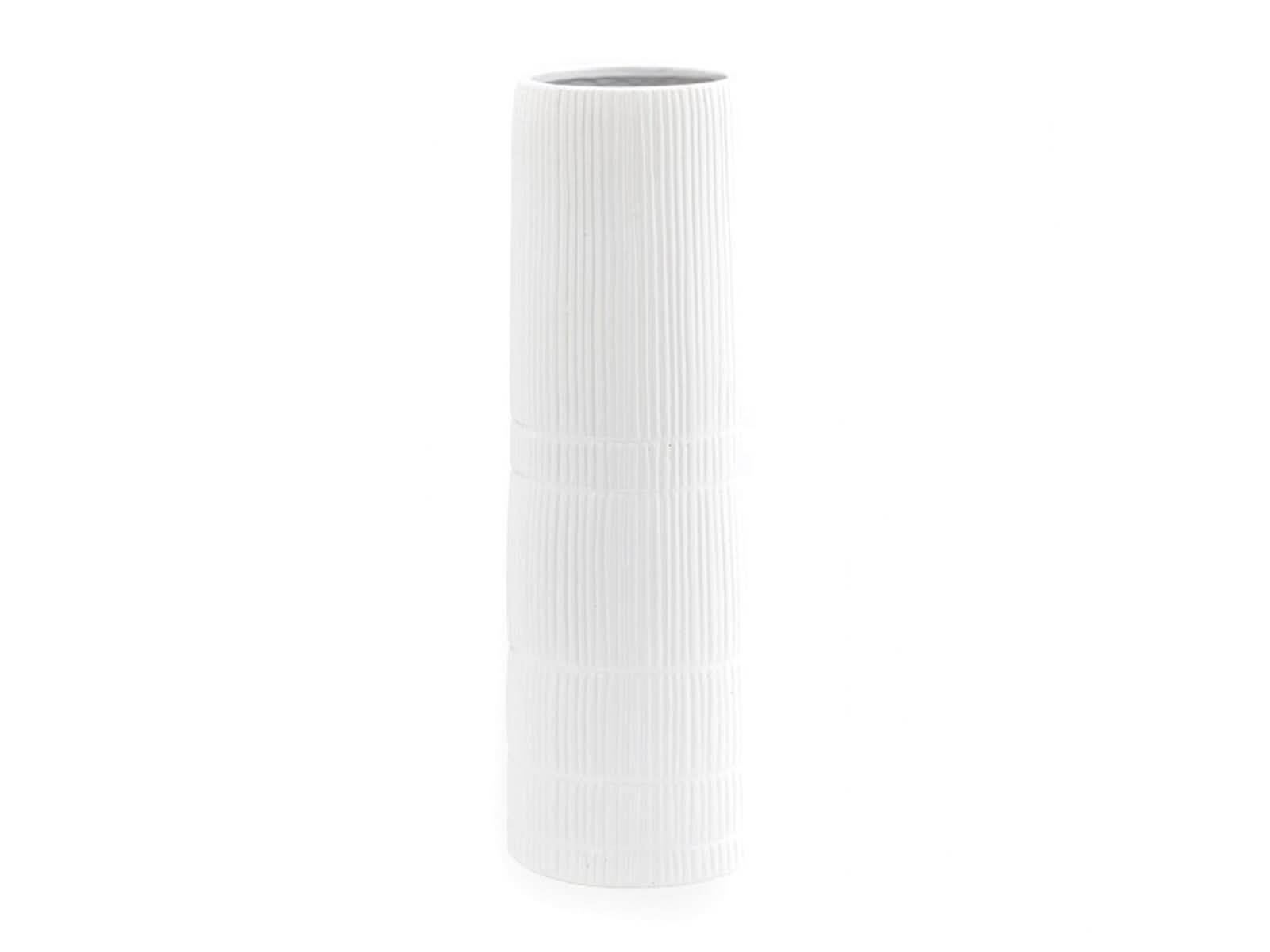 Florero Cylinder Ceramica 46Cm Blanco