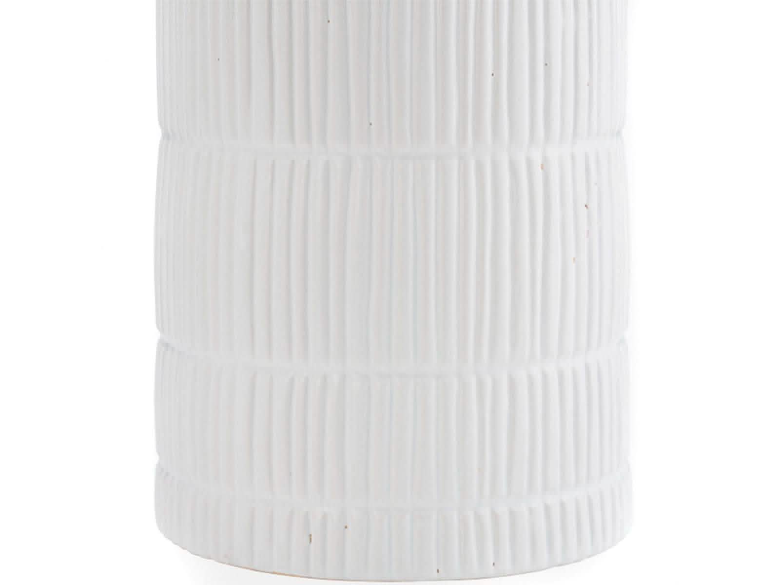 Florero Cylinder Ceramica 46Cm Blanco
