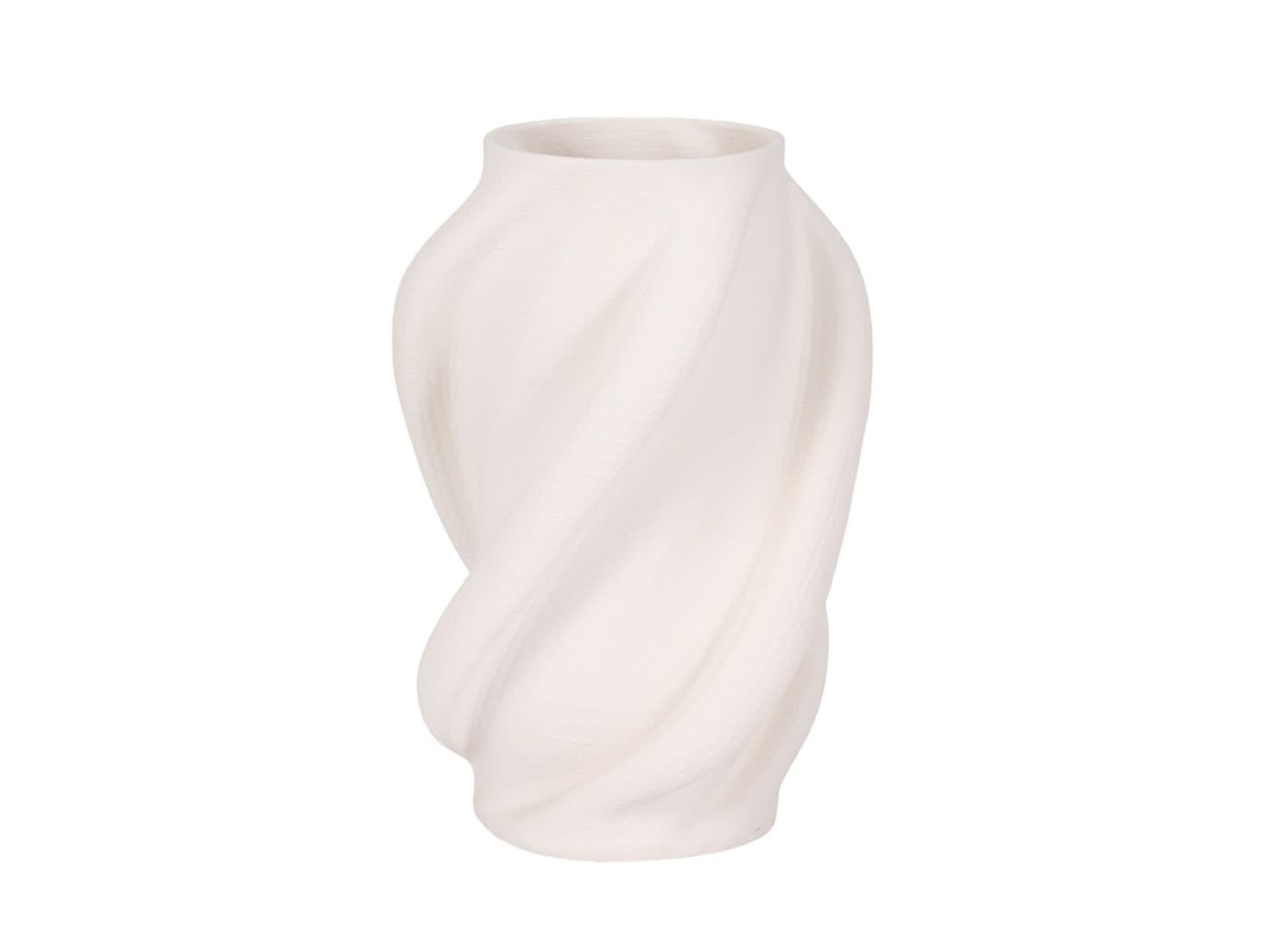 Florero Murano Porcelana 38Cm Beige