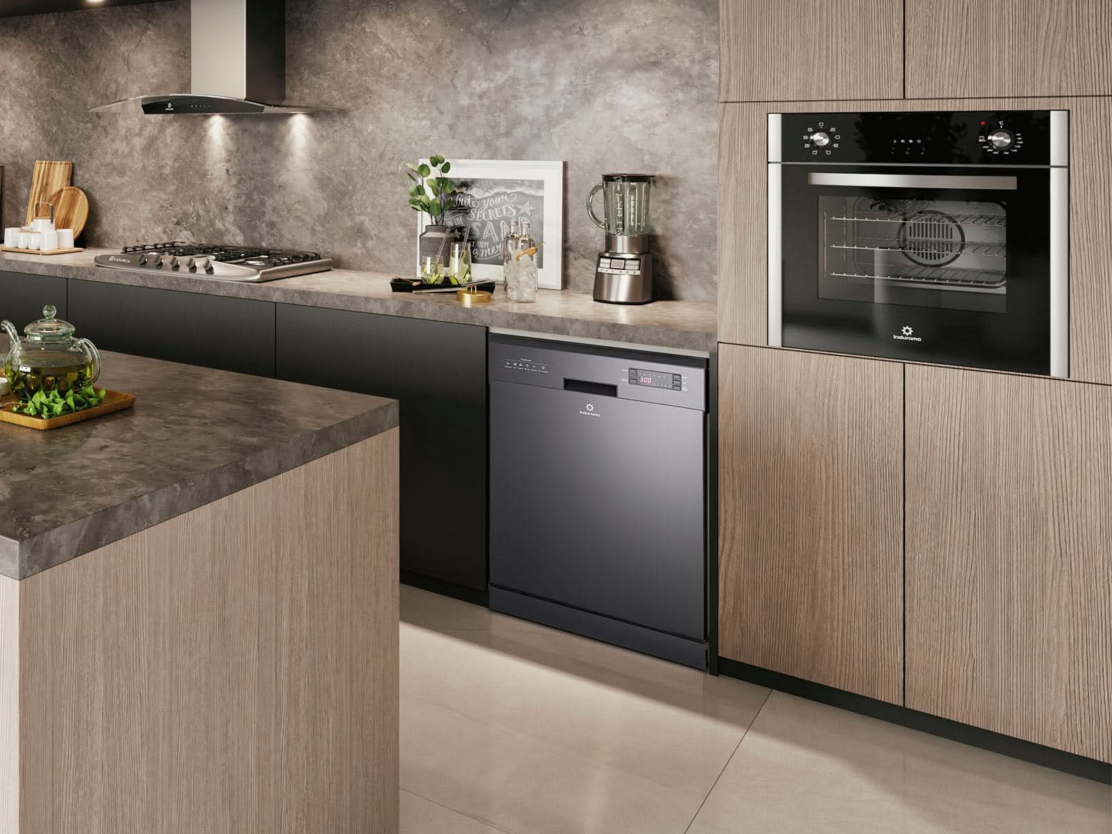 Lavavajillas 14 Sets Negro Indurama