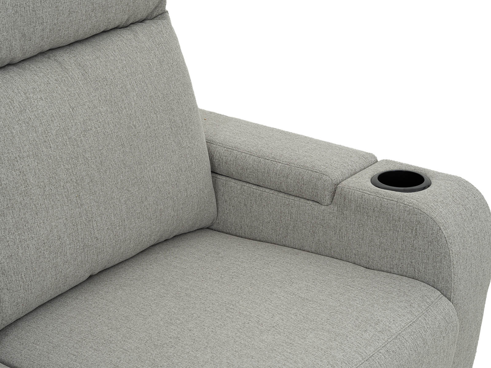Sofa Recliner Bradford Storage #Color_SilverTela"9028"
