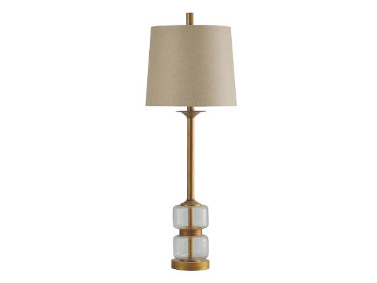 Lampara De Mesa De Cristal Dorada