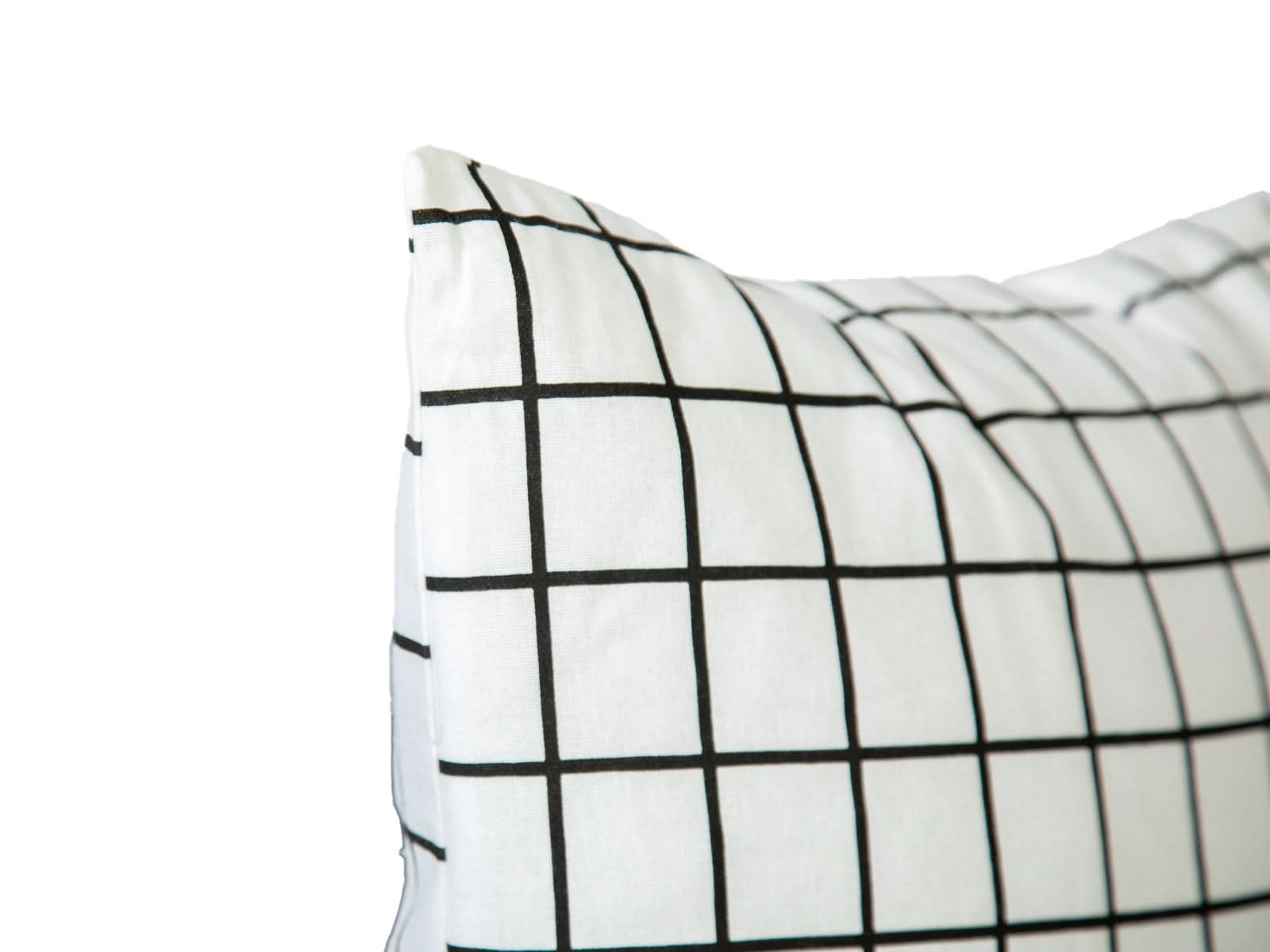 Cojin Poliester Blanco a Cuadros
