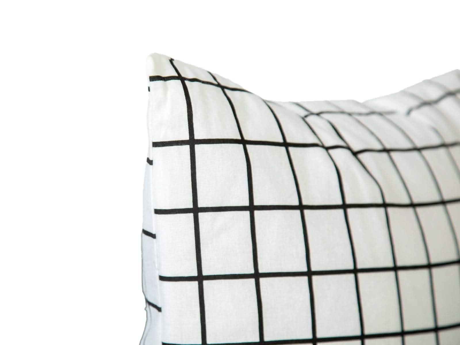 Cojin Poliester Blanco a Cuadros