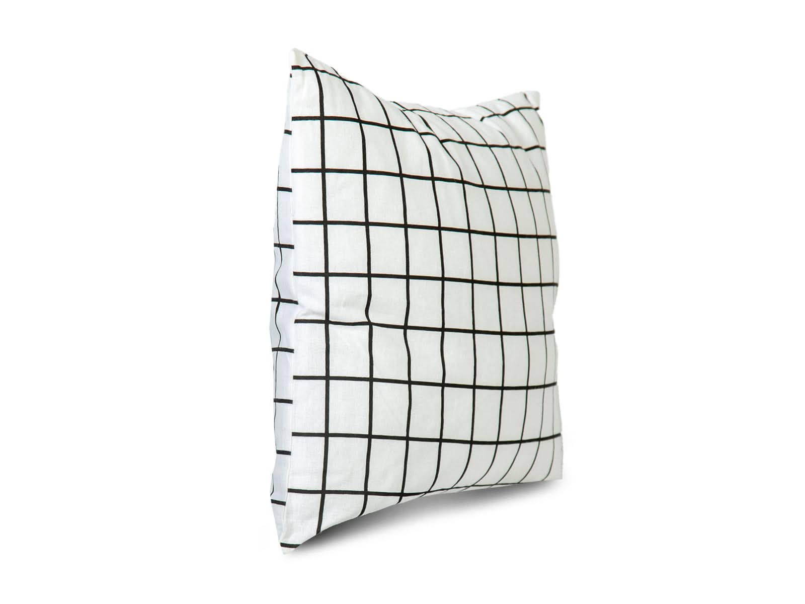 Cojin Poliester Blanco a Cuadros