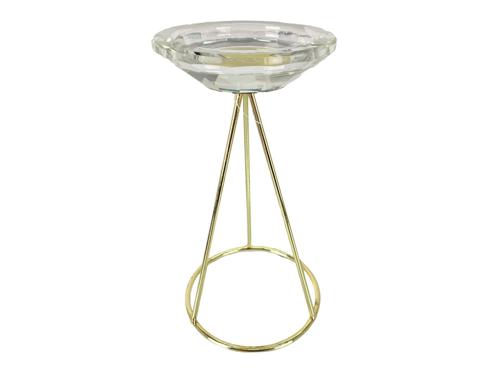 Candelabro Vidrio Dorado