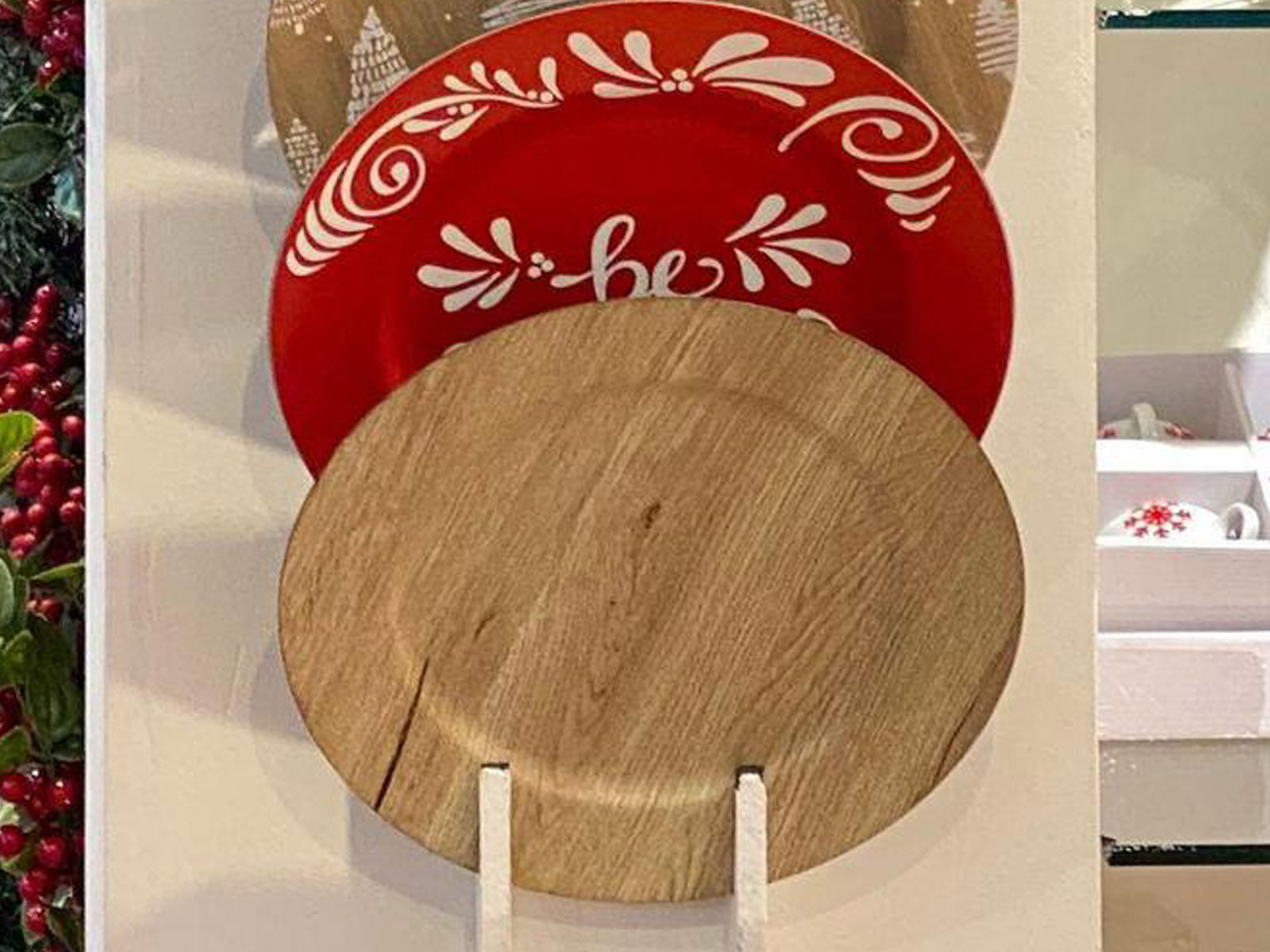 Portaplato Navideño C/Natural 33x33cm