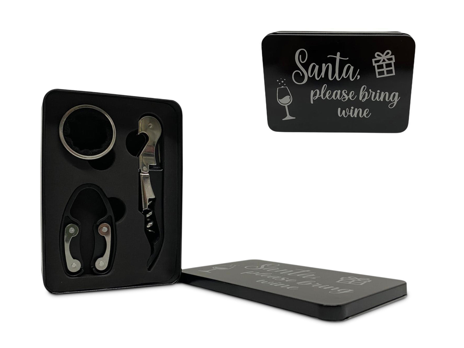 Accesorios Para Vino 4Pz 14.5Cm Negro