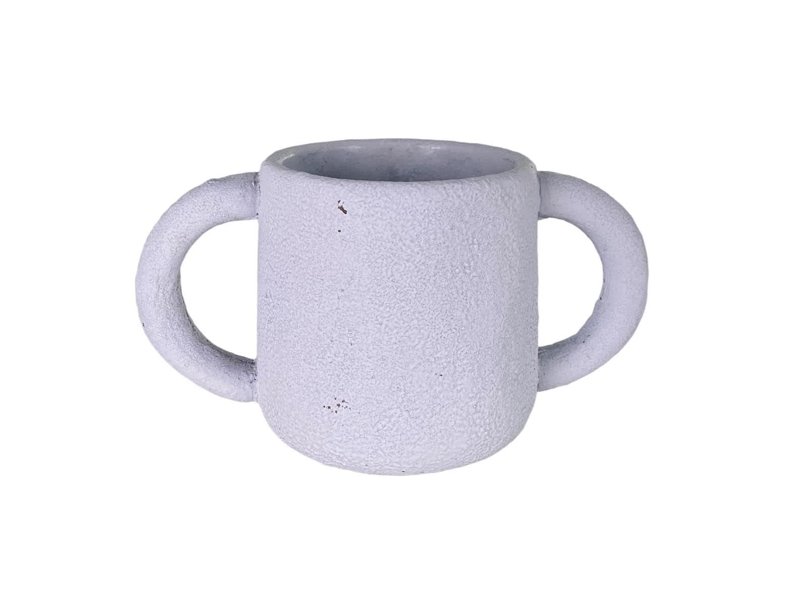 Maceta Cemento Blanco
