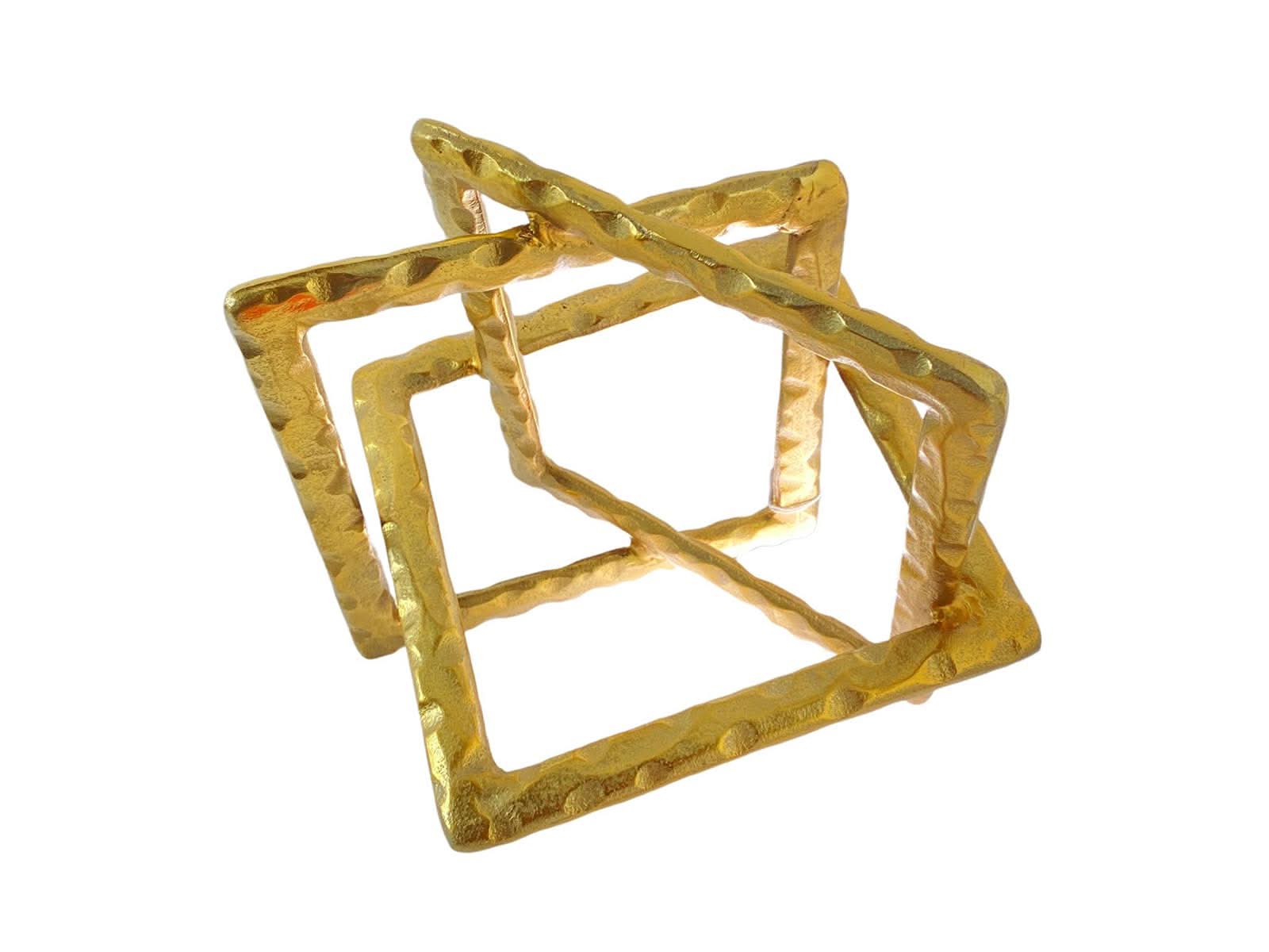 Figura Decorativa Aluminio 25Cm Dorado