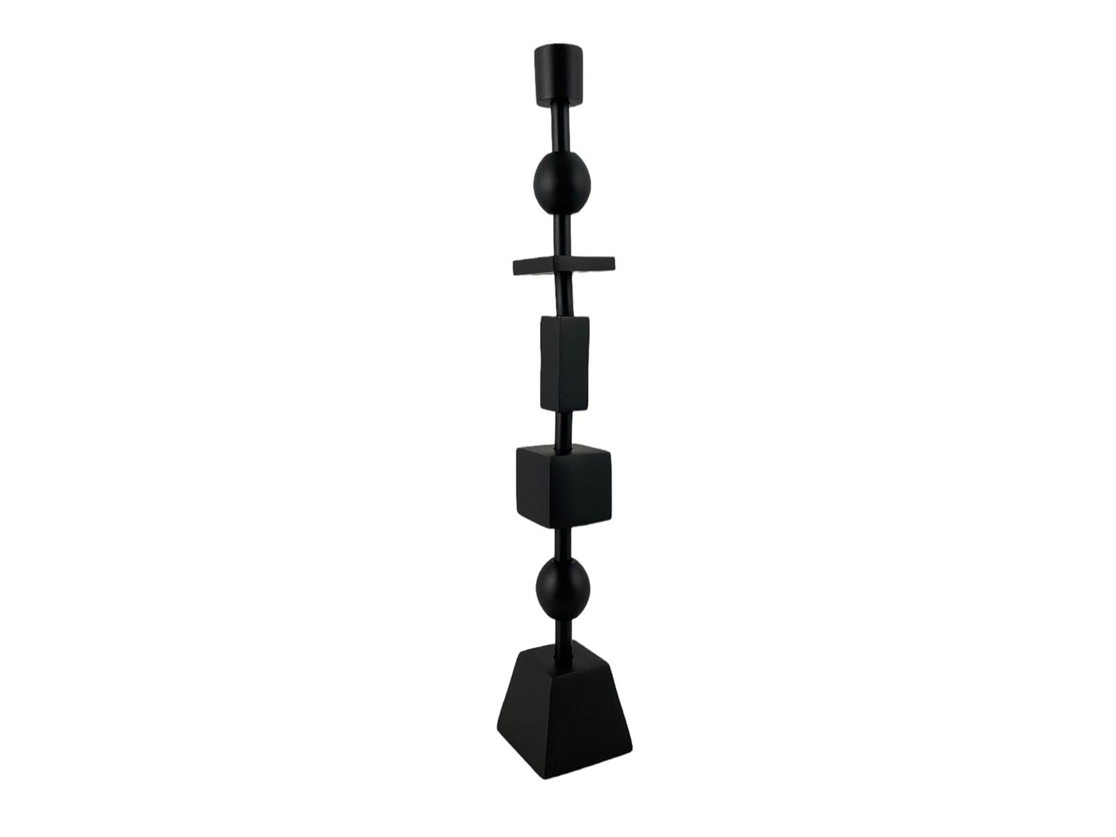 Candelabro Aluminio 47Cm Negro