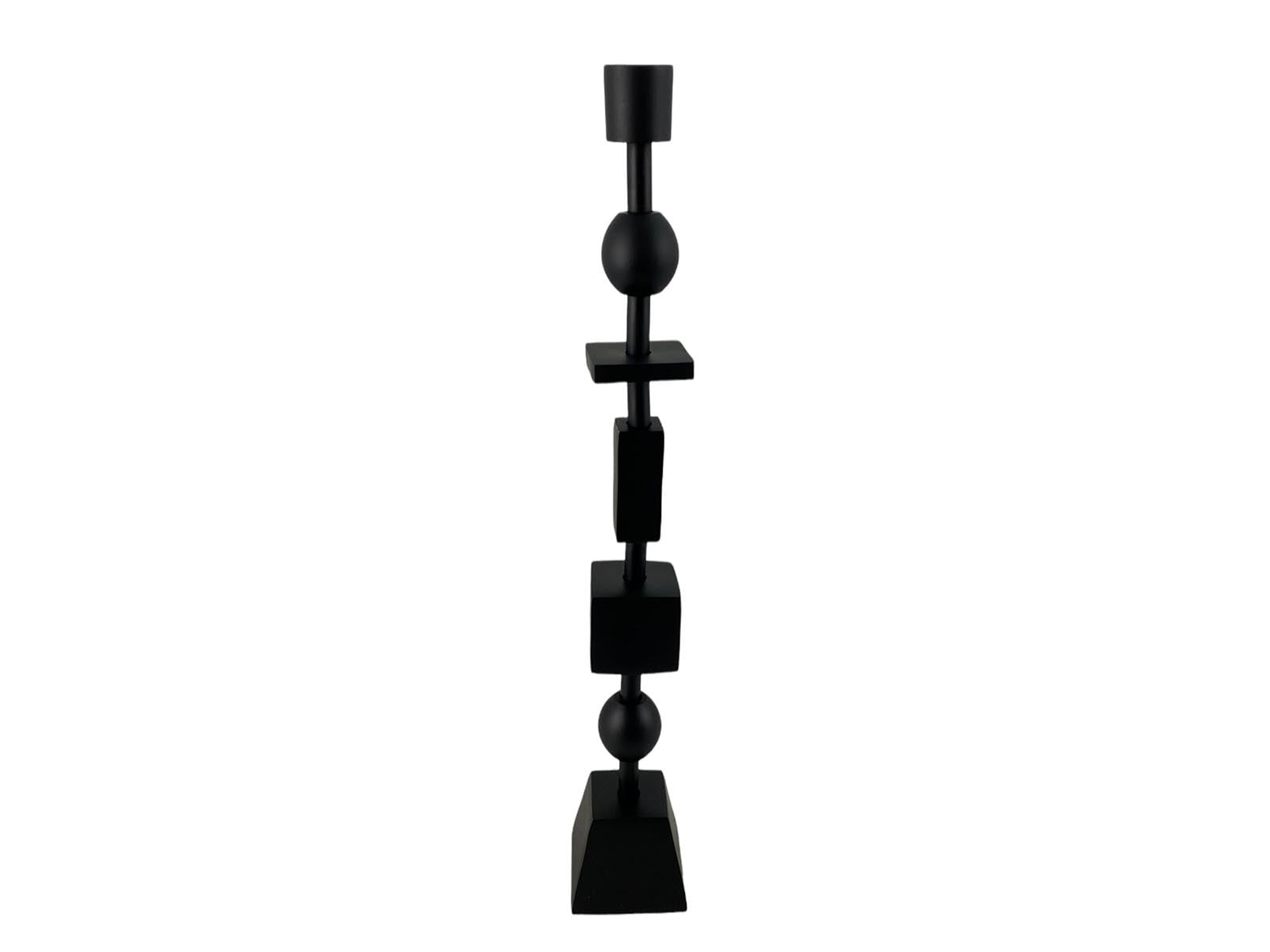 Candelabro Aluminio 47Cm Negro