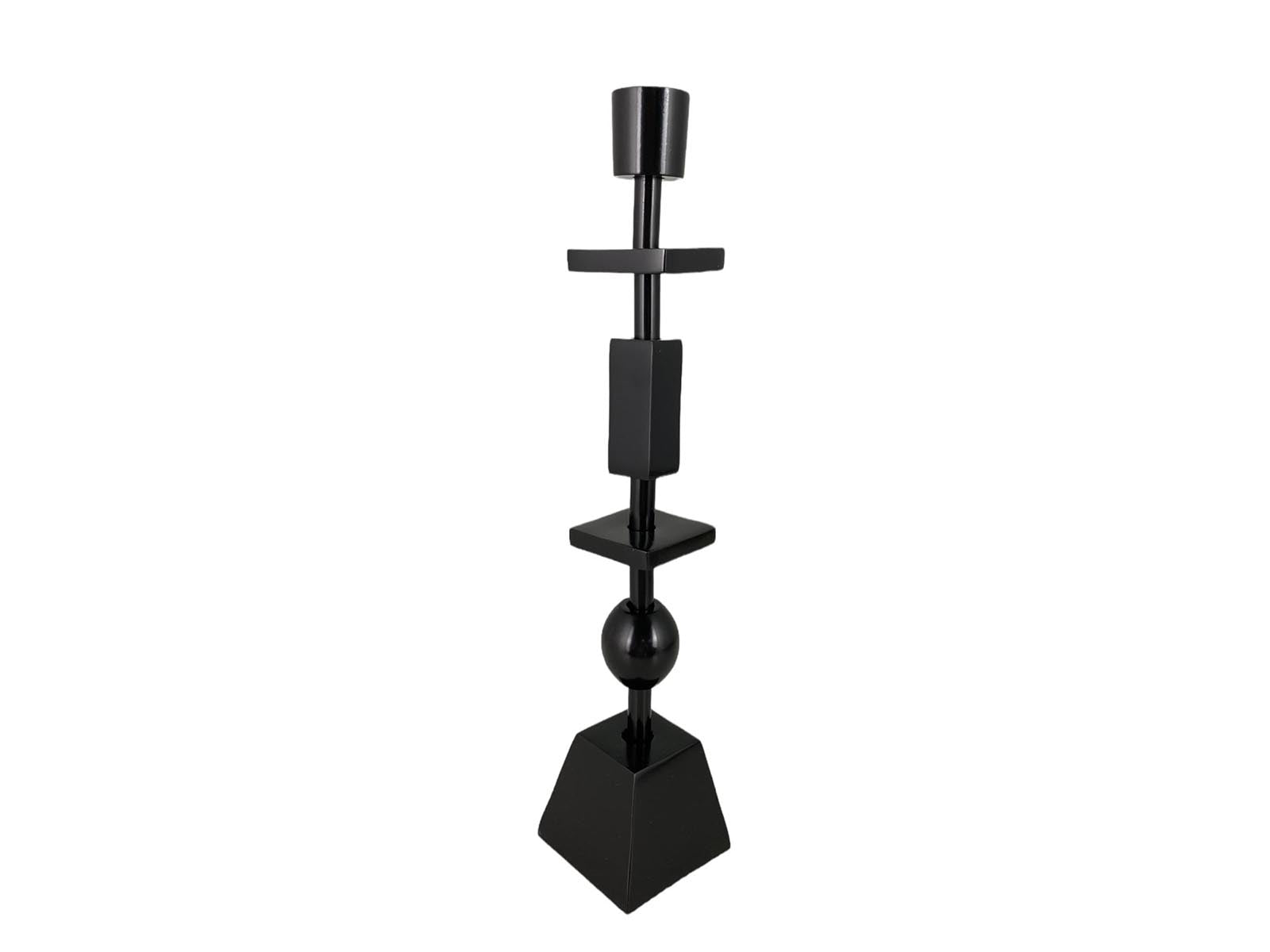 Candelabro Aluminio 36Cm Negro