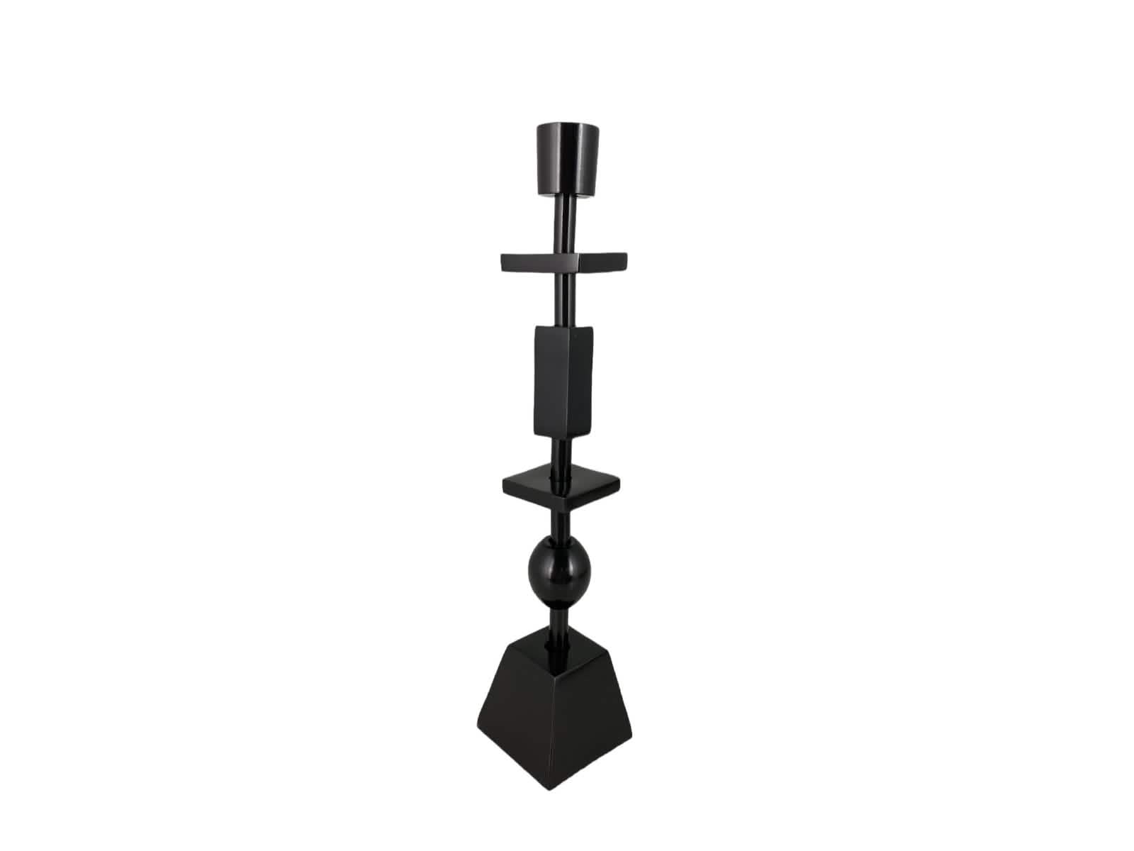 Candelabro Aluminio 36Cm Negro