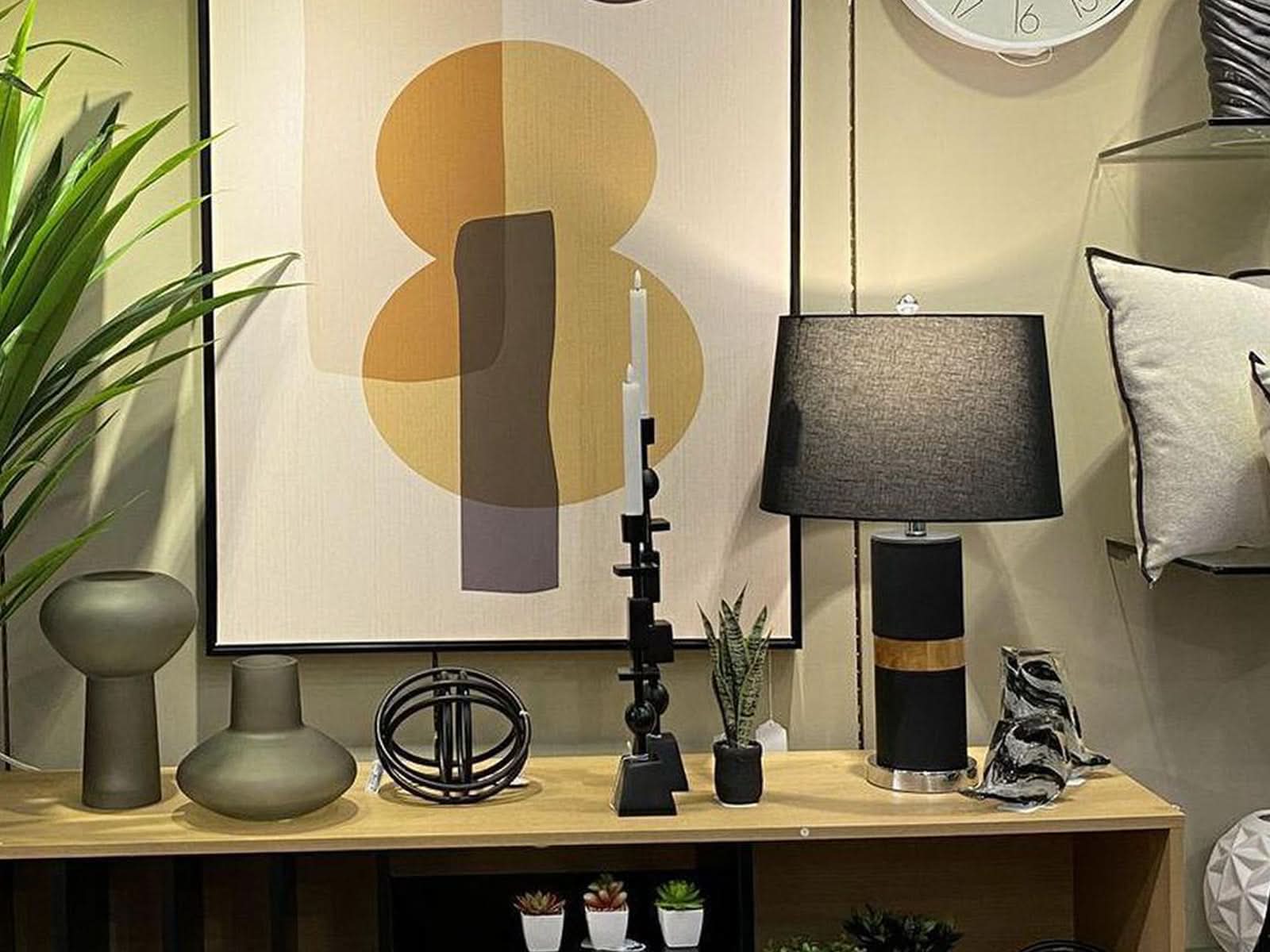 Candelabro Aluminio 36Cm Negro