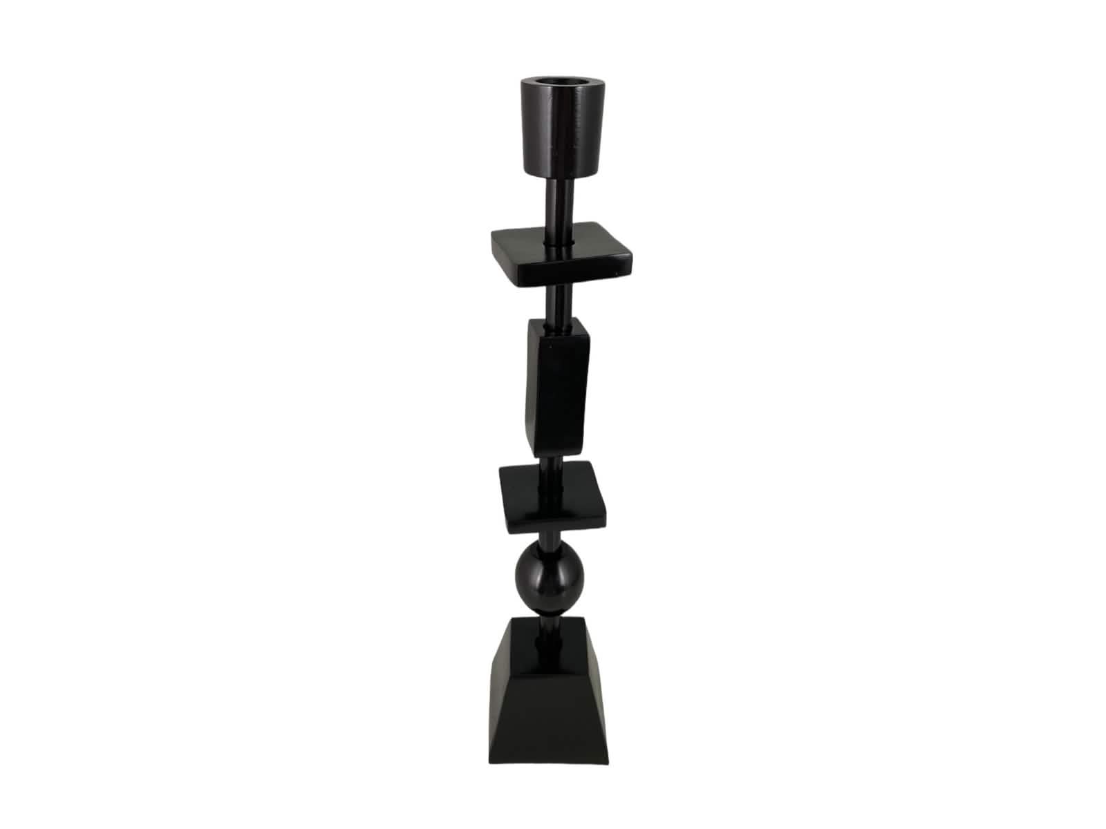 Candelabro Aluminio 36Cm Negro