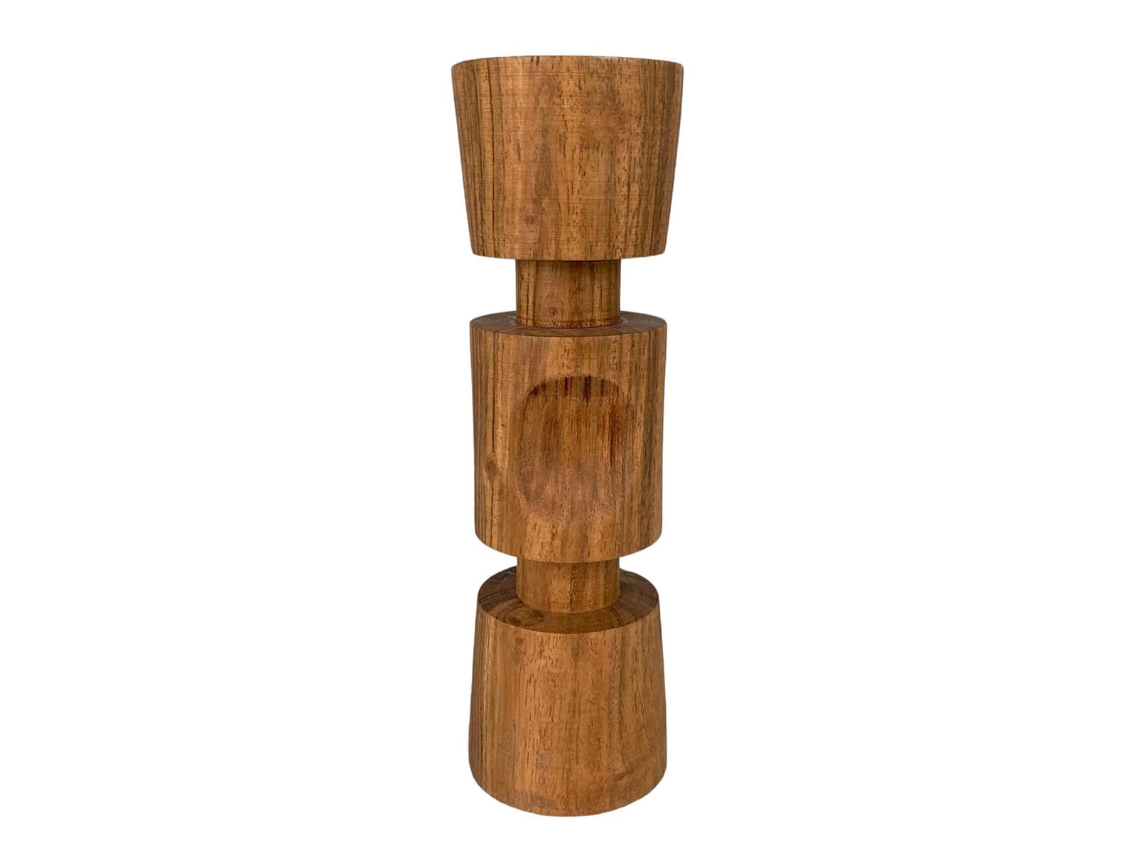 Candelabro Madera 20Cm Cafe