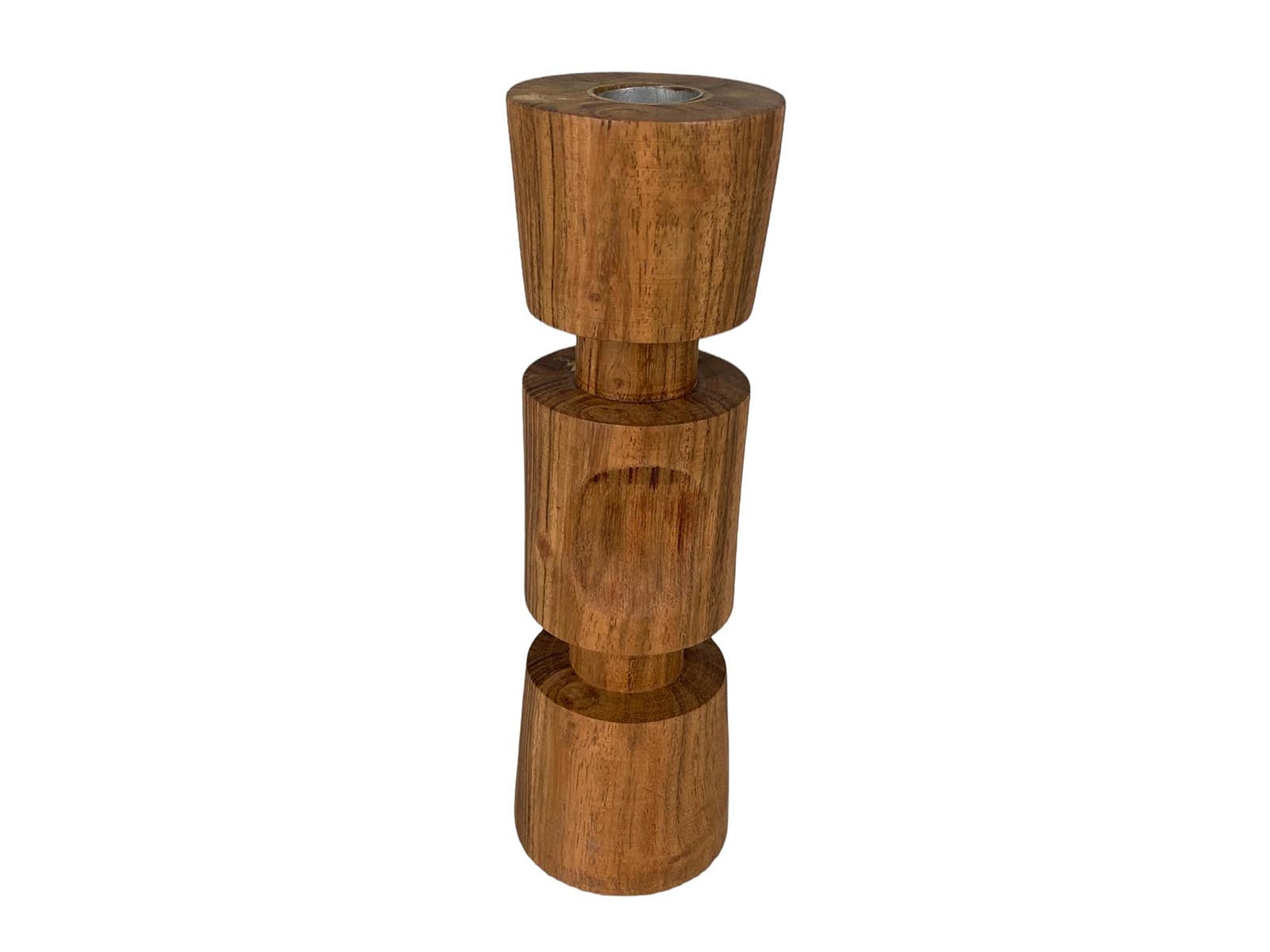 Candelabro Madera 20Cm Cafe