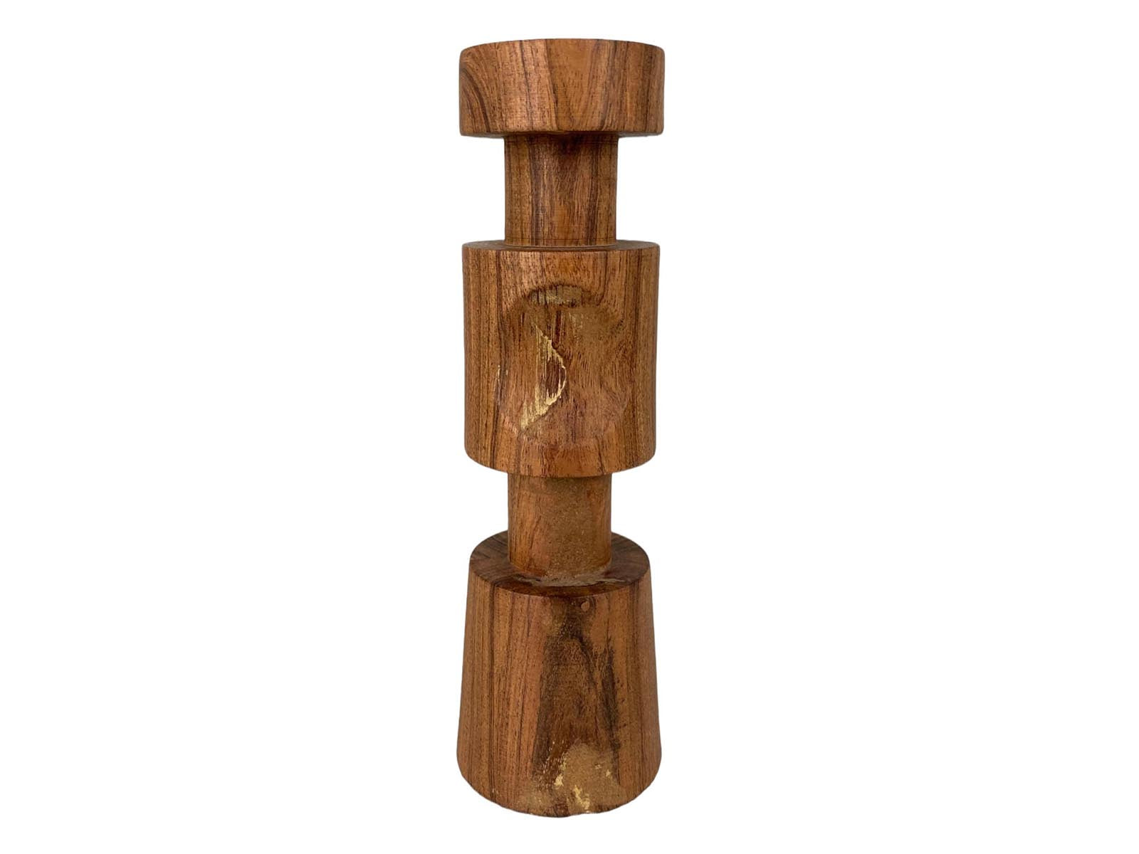 Candelabro Madera 20Cm Cafe