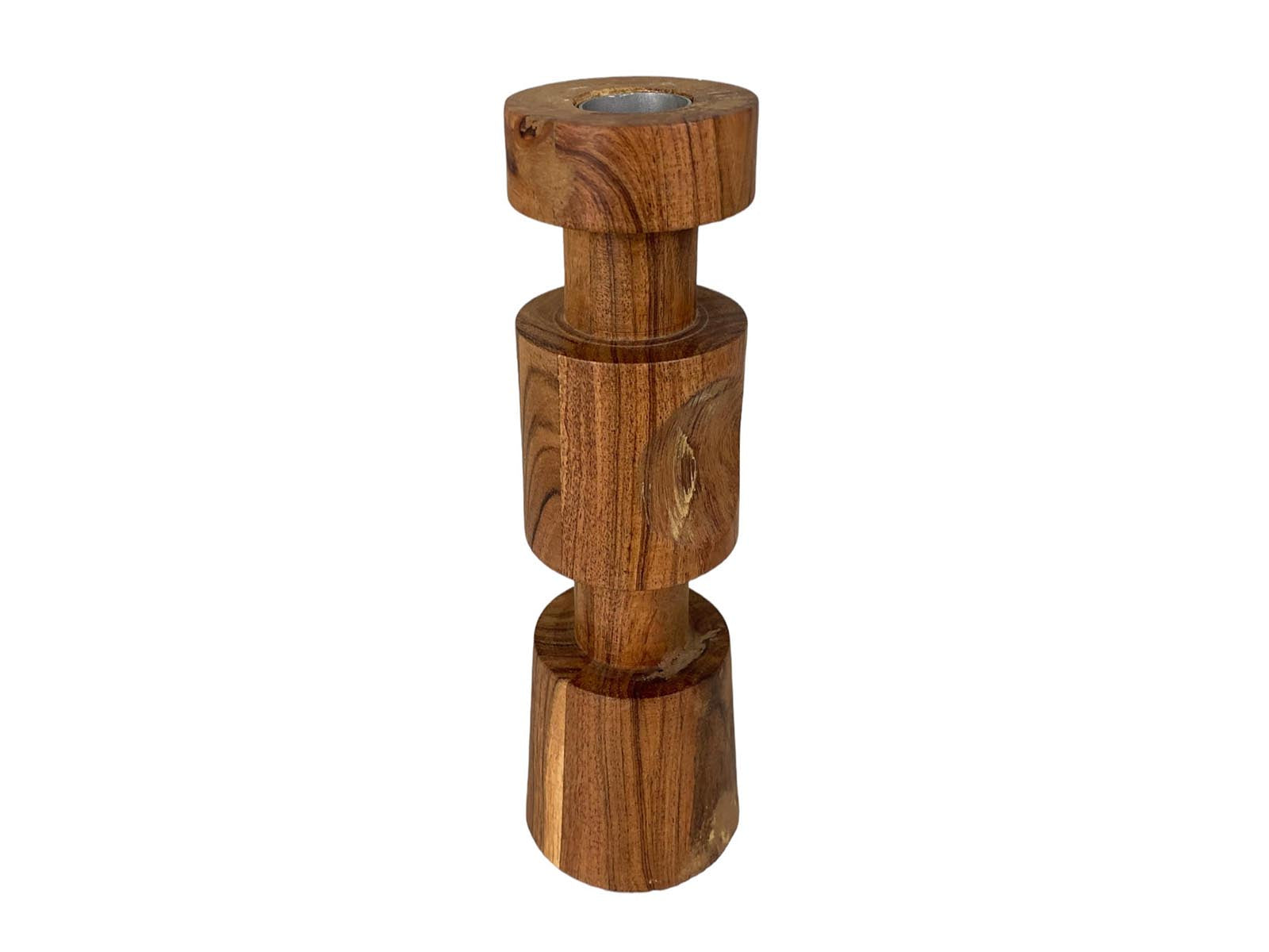 Candelabro Madera 20Cm Cafe