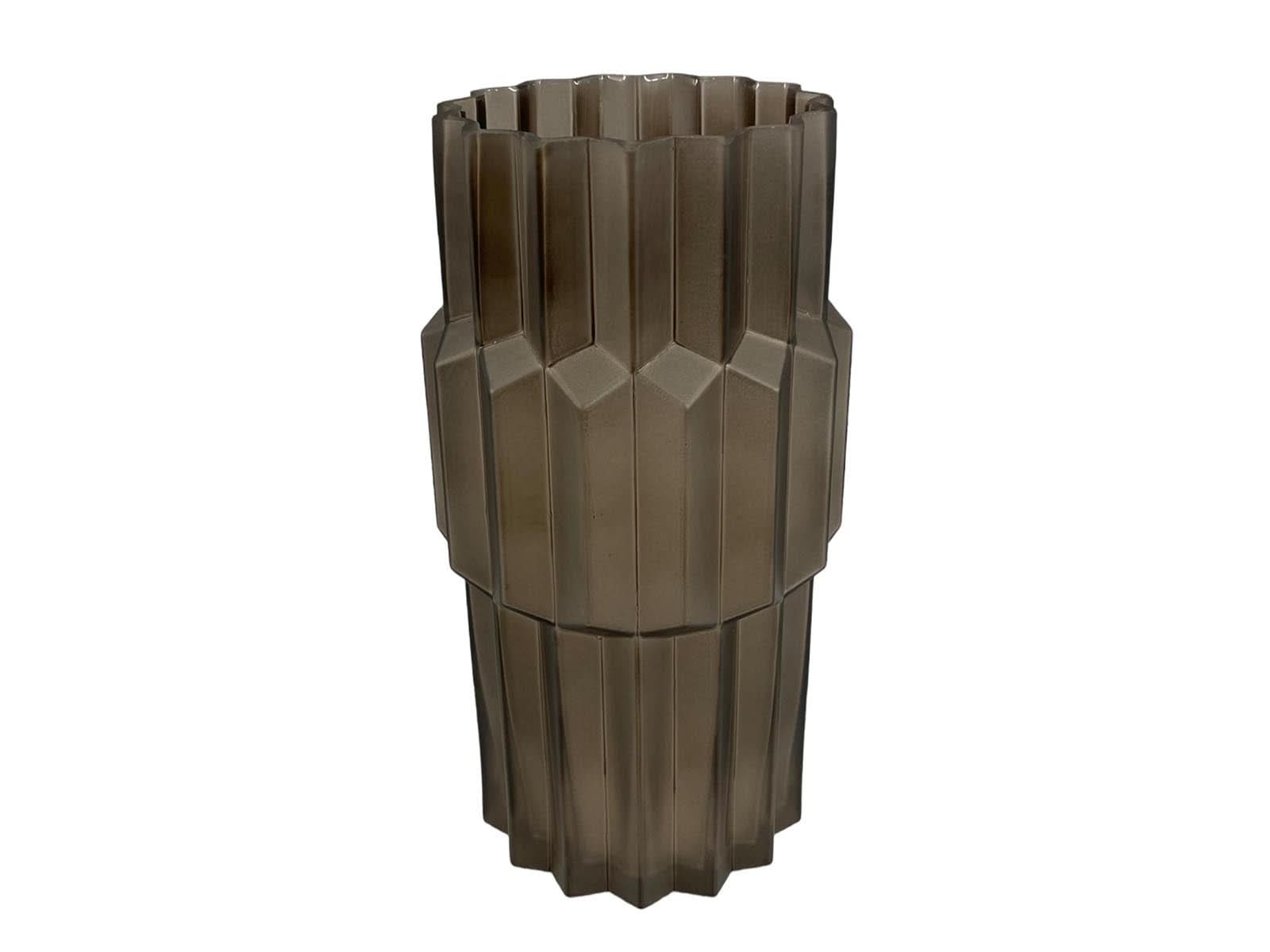 Florero Vidrio 26 Cm Gris