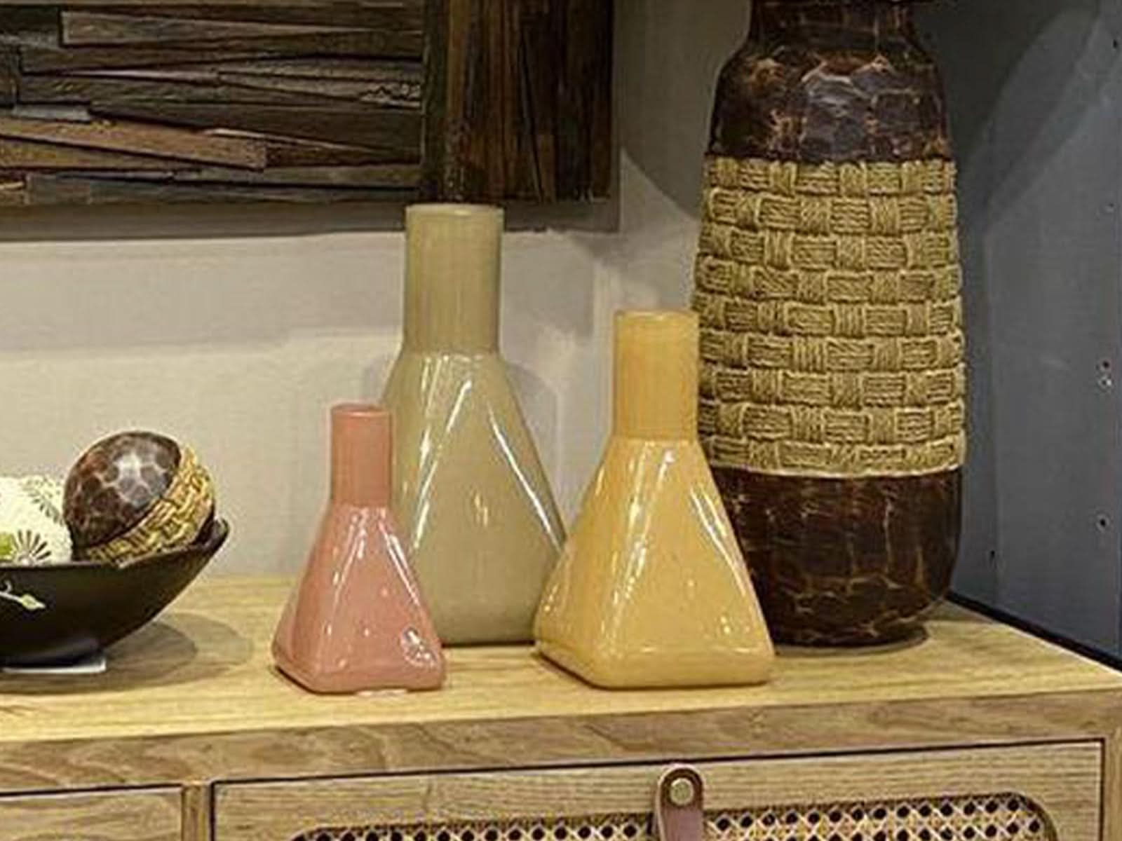 Florero Cerámica 15Cm Naranja