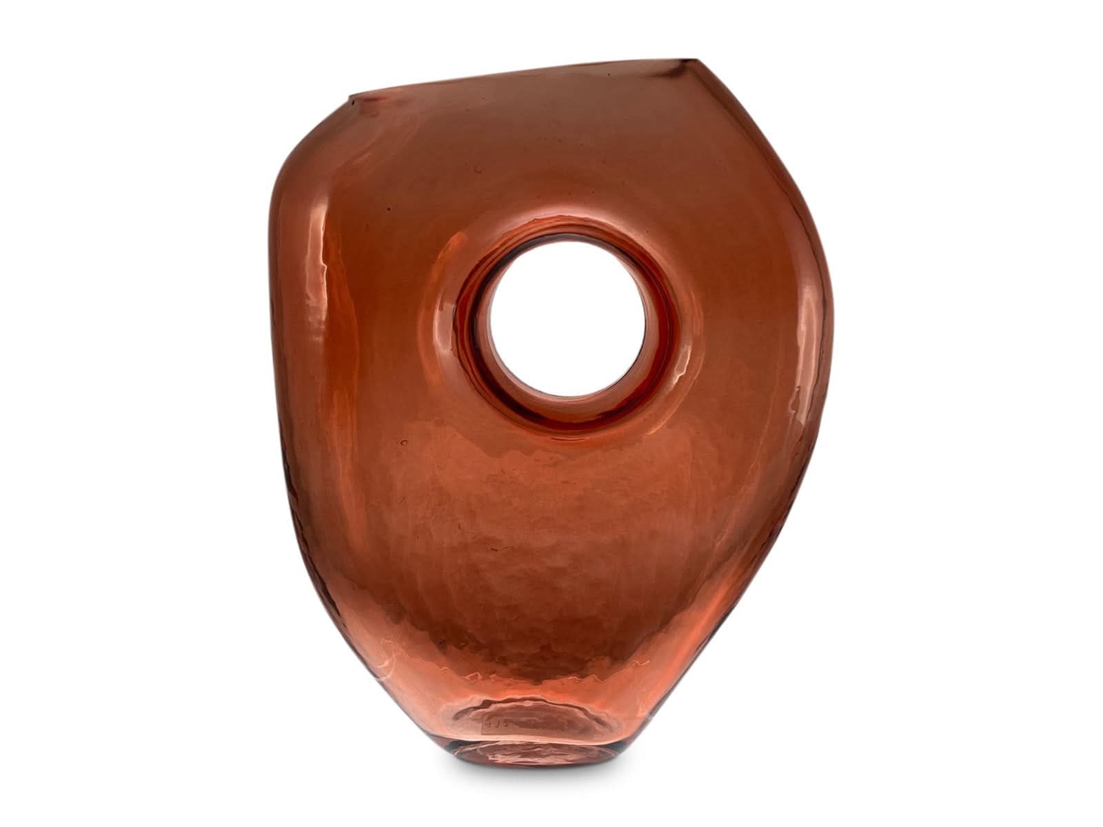 Florero Vidrio 22Cm Naranja