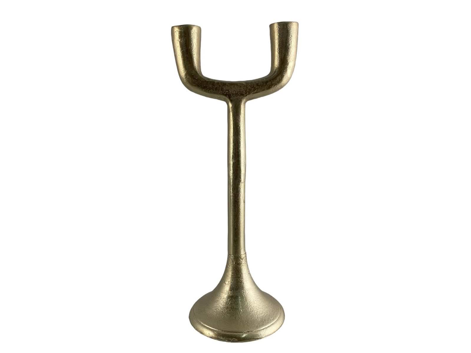 Candelabro Aluminio Dorado