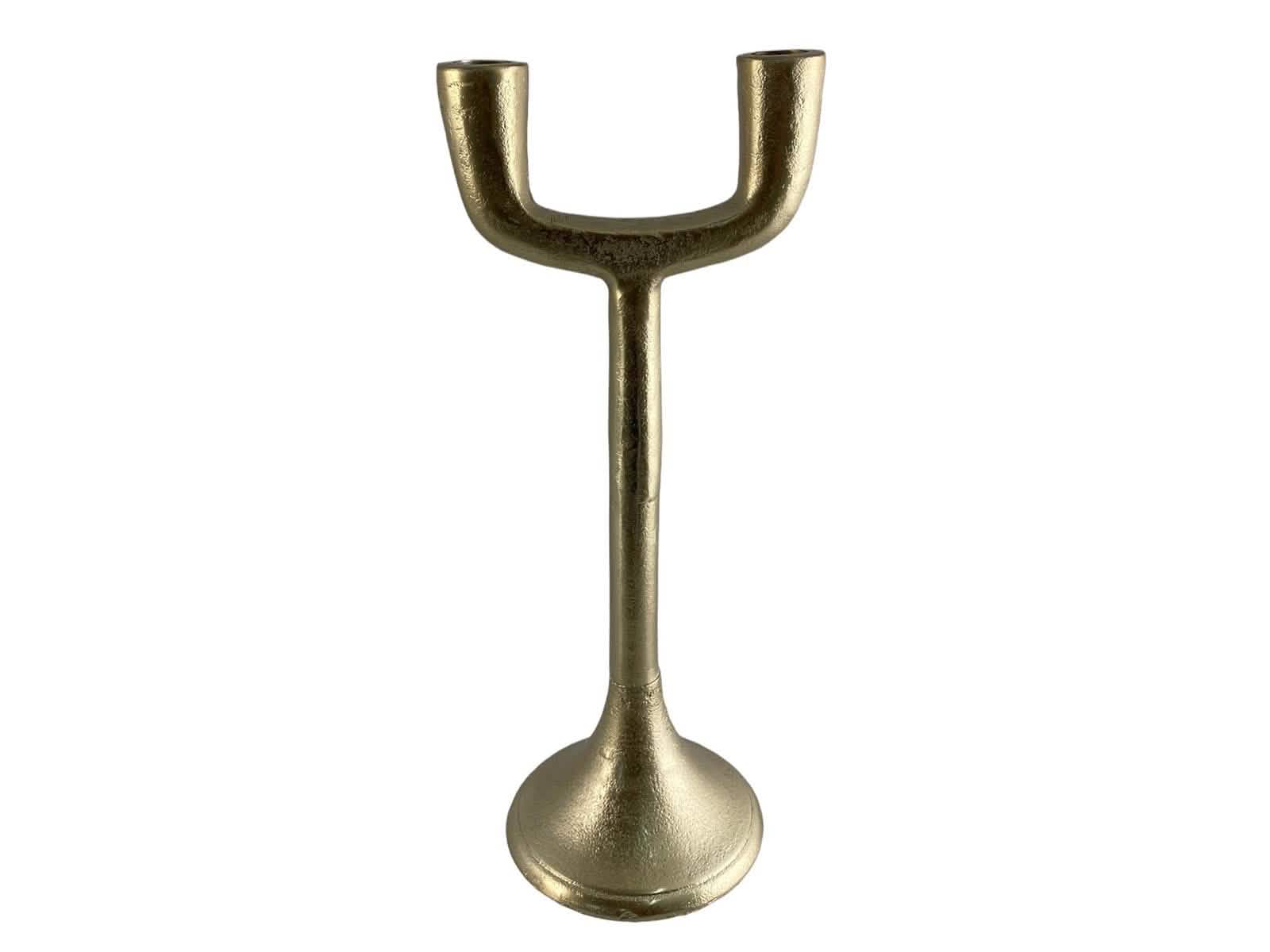 Candelabro Aluminio Dorado