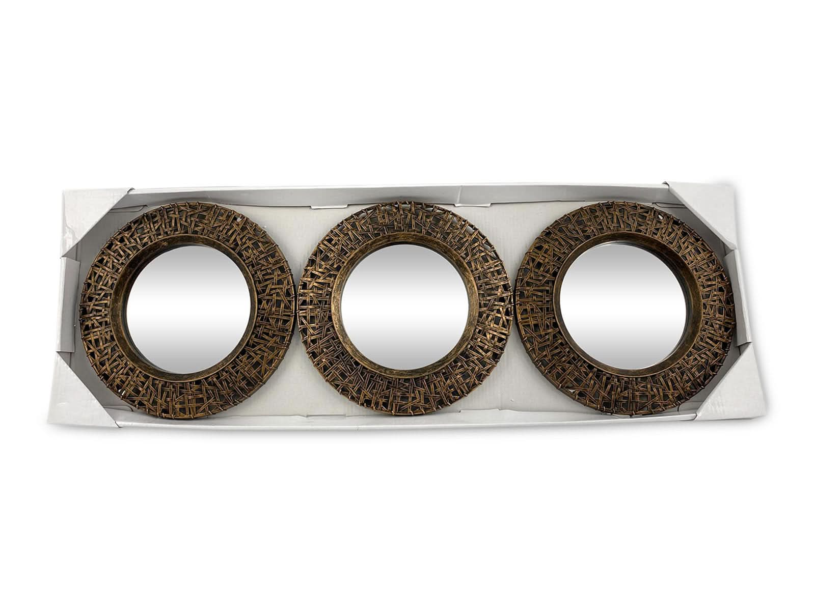 Set X 3 Espejos 78,2X27,5 Cm Prestige Dorado