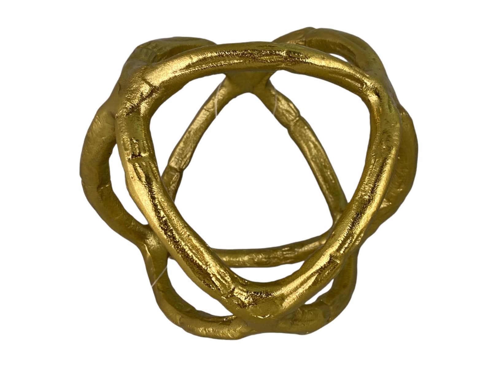 Figura Esfera Aluminio Dorado