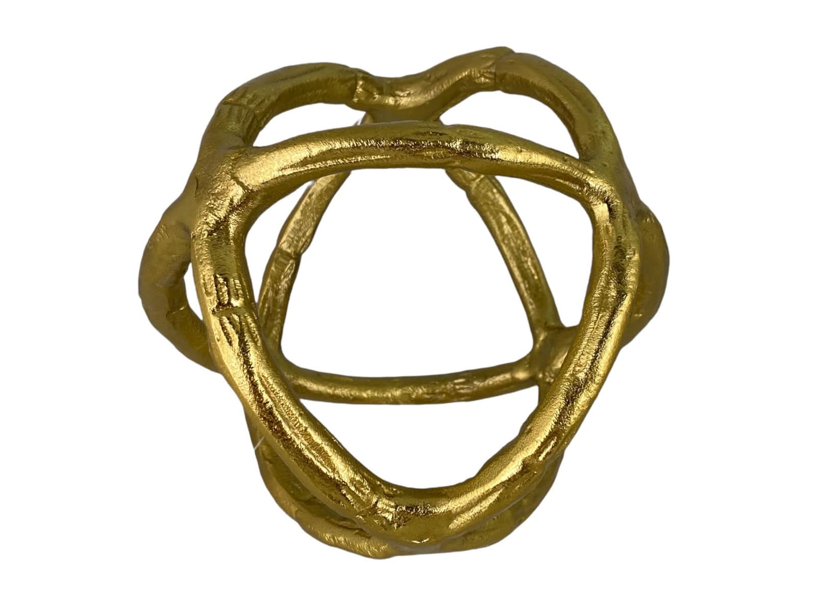 Figura Esfera Aluminio Dorado